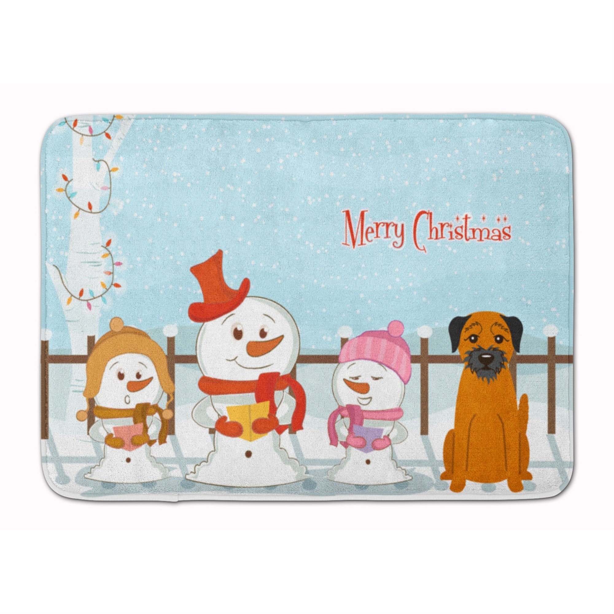 Caroline'S Treasures Merry Christmas Carolers Border Terrier Floor Mat, 19 X 27, Multicolor