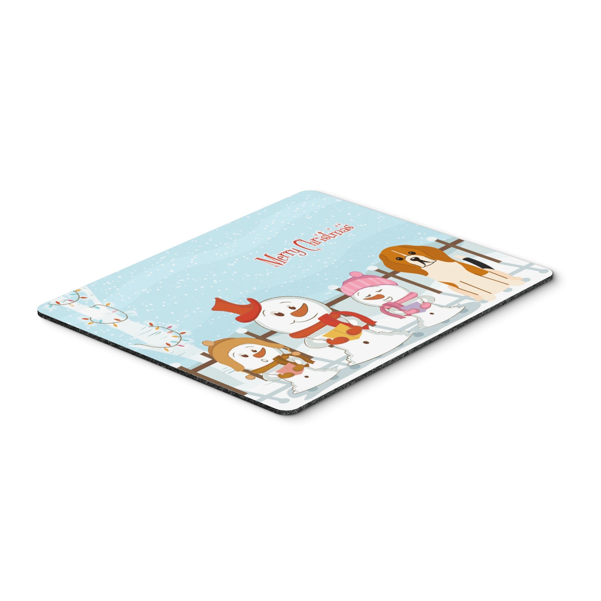 Caroline'S Treasures Merry Christmas Carolers Beagle Tricolor Mouse Pad,  Multicolor, 7.75X9.25 (Bb2371Mp)