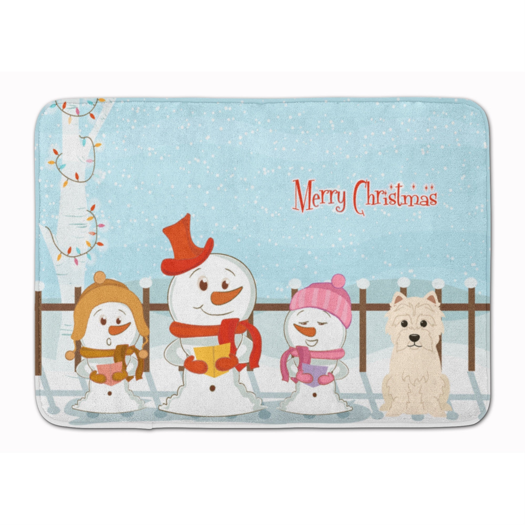 Caroline'S Treasures Merry Christmas Carolers Westie Floor Mat, 19 X 27, Multicolor