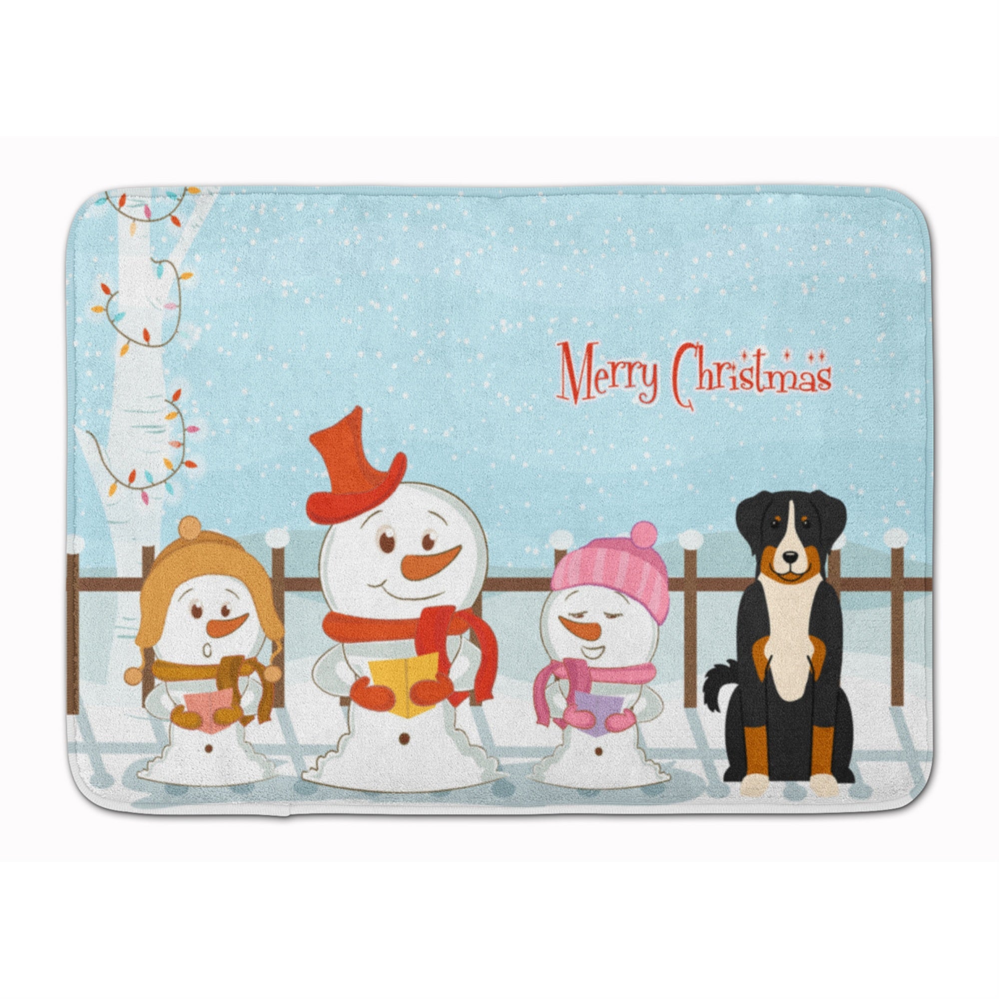 Caroline'S Treasures Merry Christmas Appenzeller Sennenhund Floor Mat, 19 X 27, Multicolor