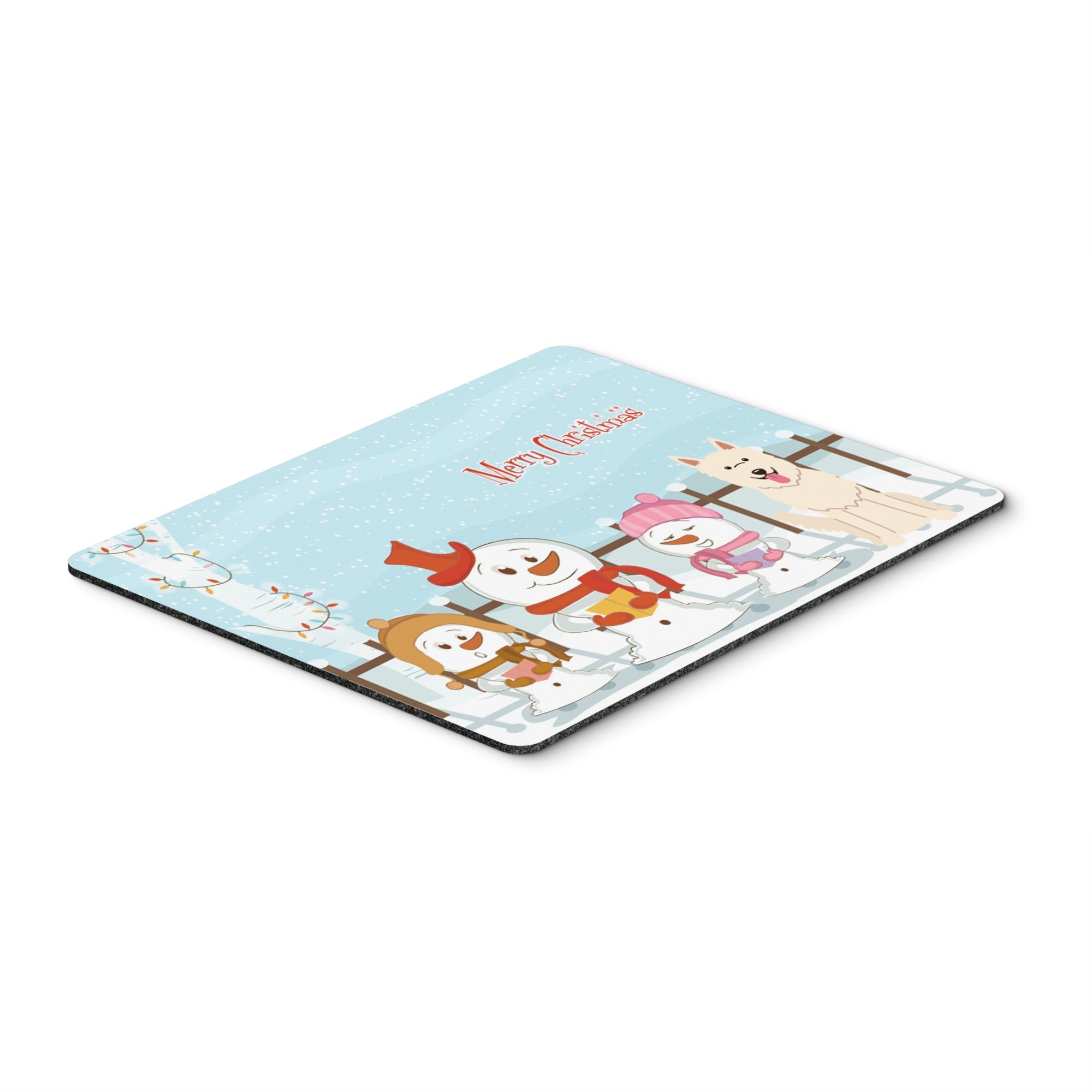 Caroline'S Treasures Merry Christmas White German Shepherd Mouse Pad,  Multicolor, 7.75X9.25 (Bb2376Mp)