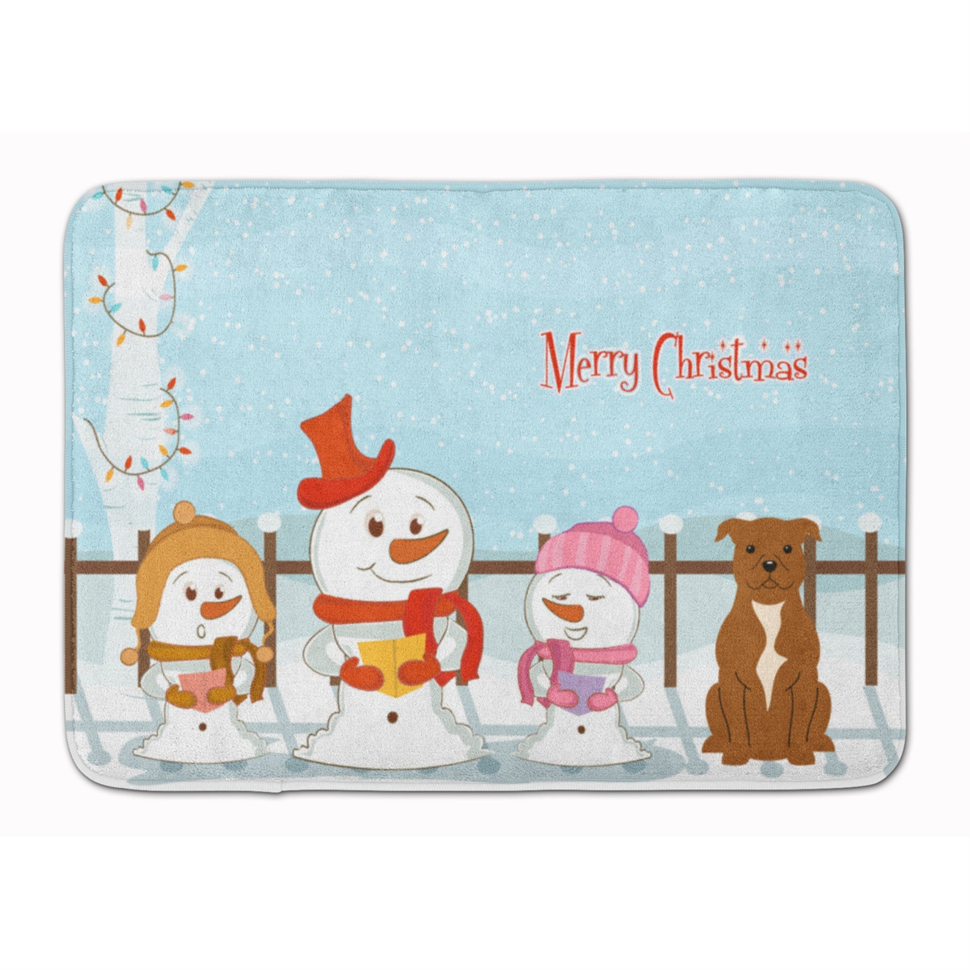 Caroline'S Treasures Christmas Staffordshire Bull Terrier, 19 X 27, Multicolor