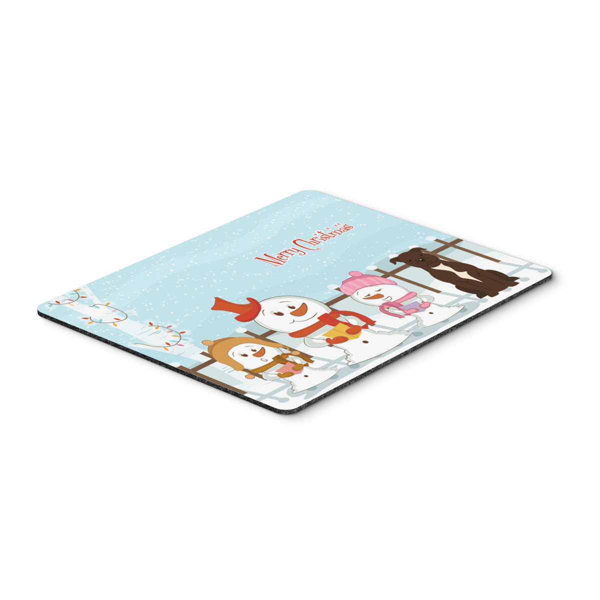 Caroline'S Treasures Merry Christmas Staffordshire Chocolate Mouse Pad,  Multicolor, 7.75X9.25 (Bb2379Mp)
