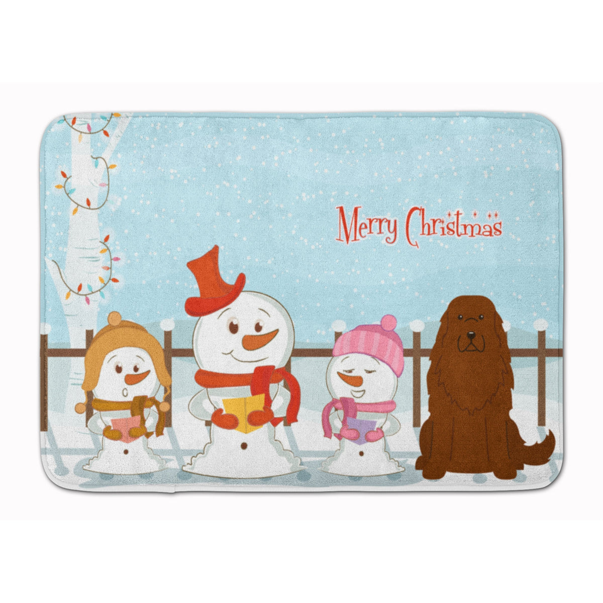 Caroline'S Treasures Merry Christmas Caucasian Shepherd Dog Floor Mat, 19 X 27, Multicolor