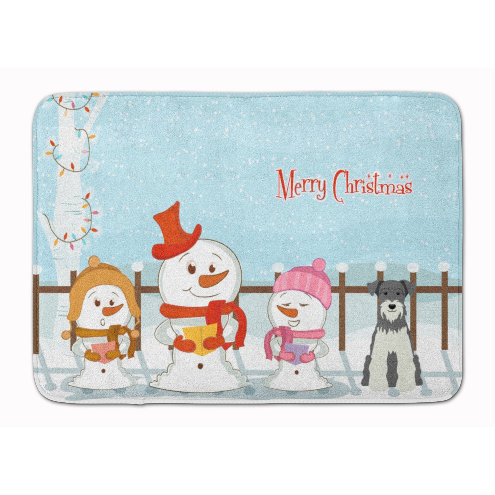 Caroline'S Treasures Christmas Carolers Miniature Schanuzer Floor Mat, 19 X 27, Multicolor
