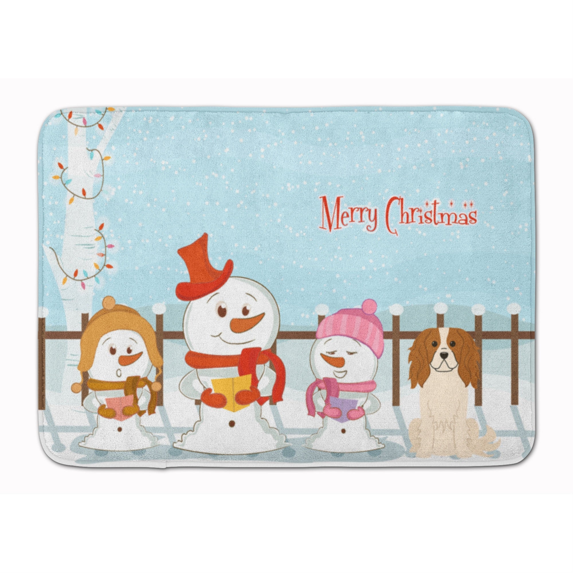 Caroline'S Treasures Merry Christmas Cavalier Spaniel Floor Mat, 19 X 27, Multicolor