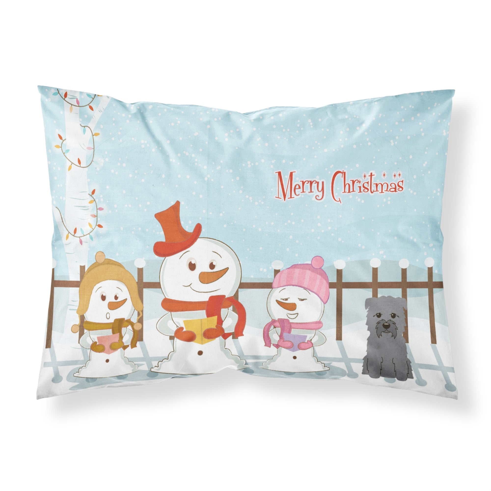 Caroline'S Treasures Merry Christmas Carolers Glen Of Imal Grey Fabric Standard Pillowcase Bb2390Pillowcase, Multicolor