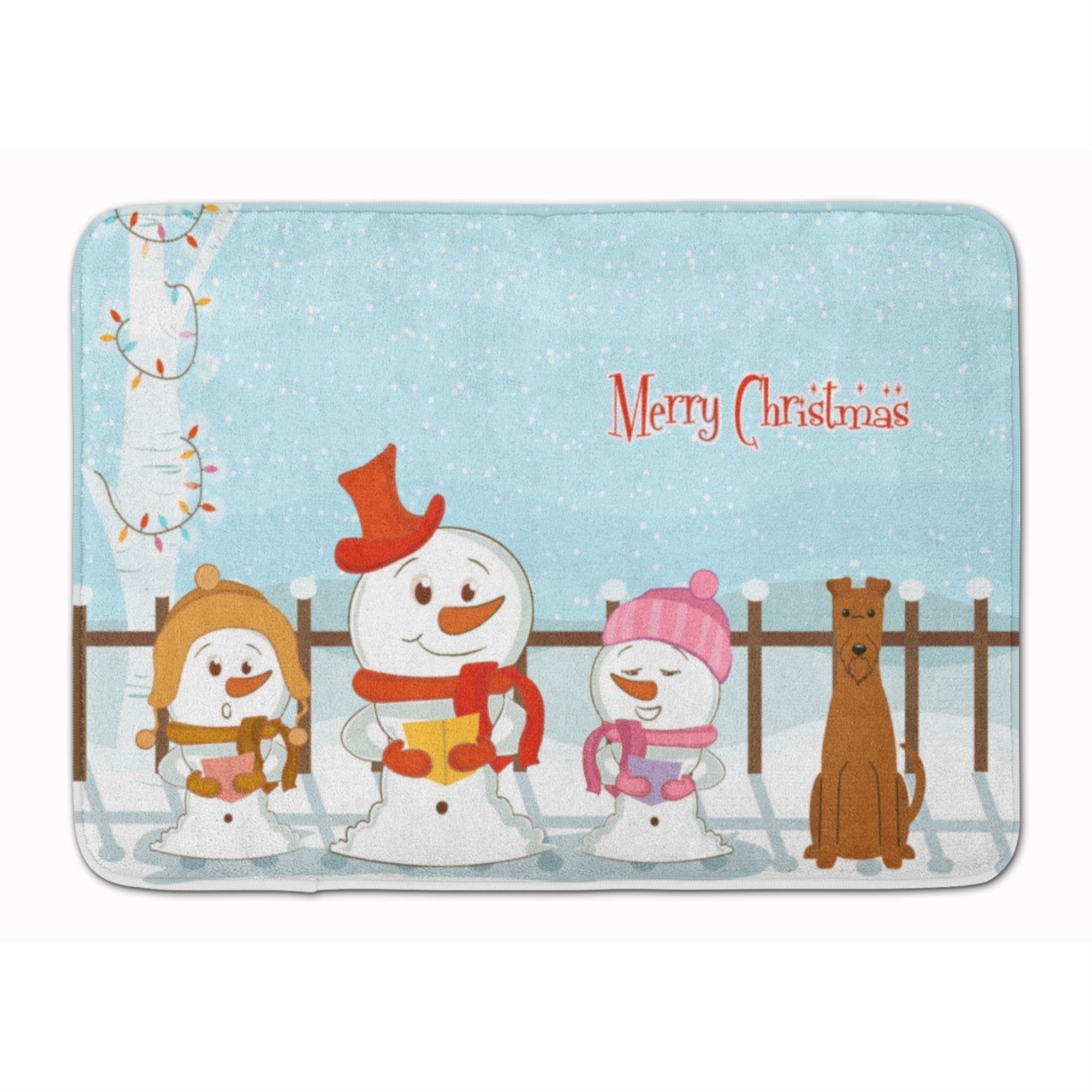 Caroline'S Treasures Merry Christmas Carolers Irish Terrier Floor Mat, 19 X 27, Multicolor