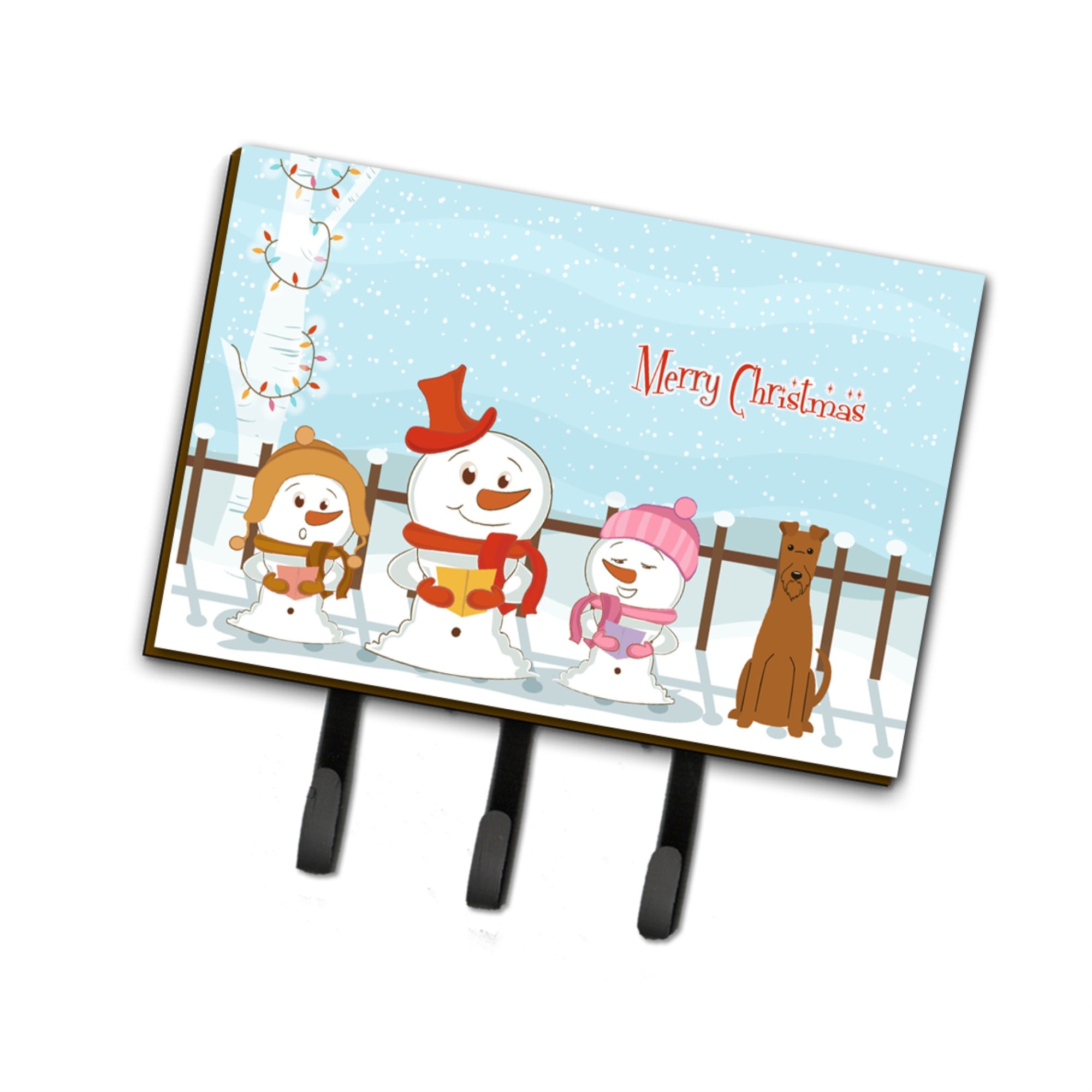 Caroline'S Treasures Christmas Carolers Merry Irish Terrier Leash Or Key Holder Bb2393Th68, Triple