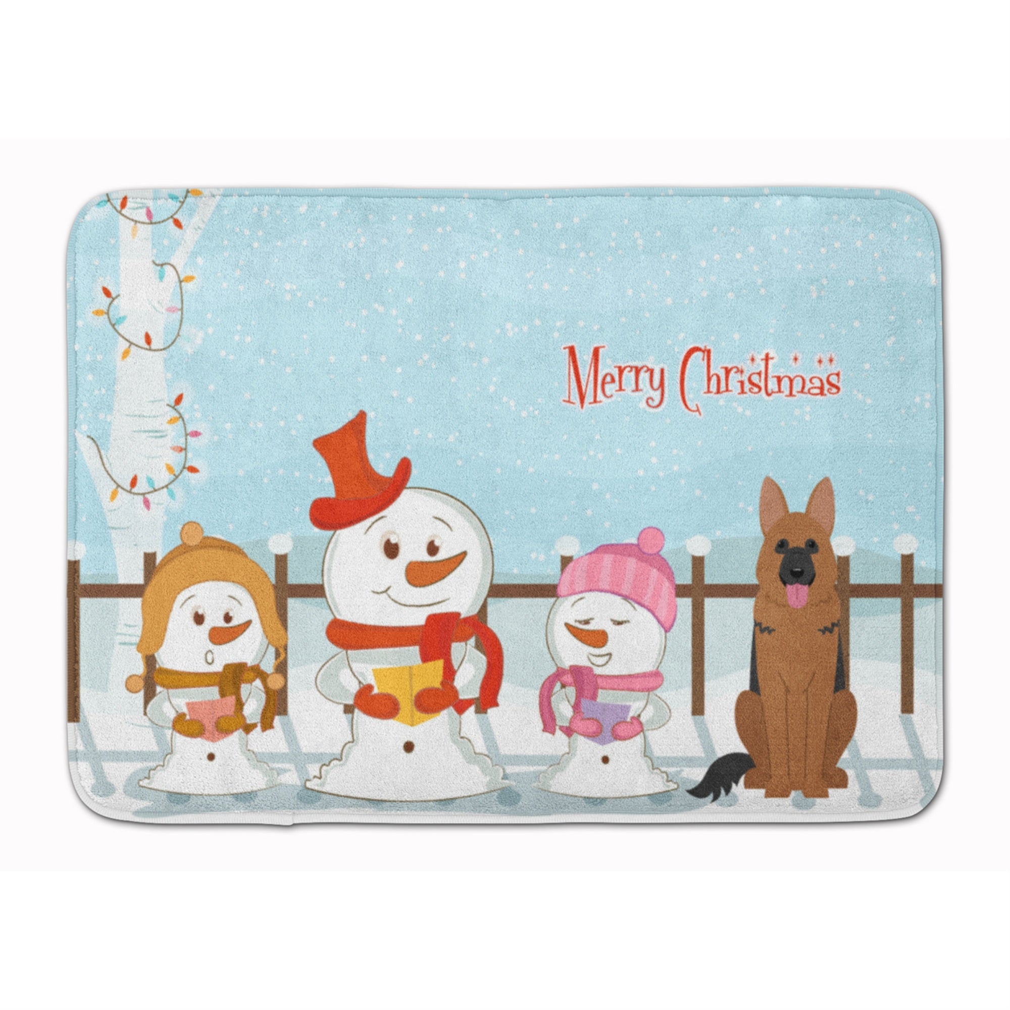Caroline'S Treasures Merry Christmas German Shepherd Floor Mat, 19 X 27, Multicolor