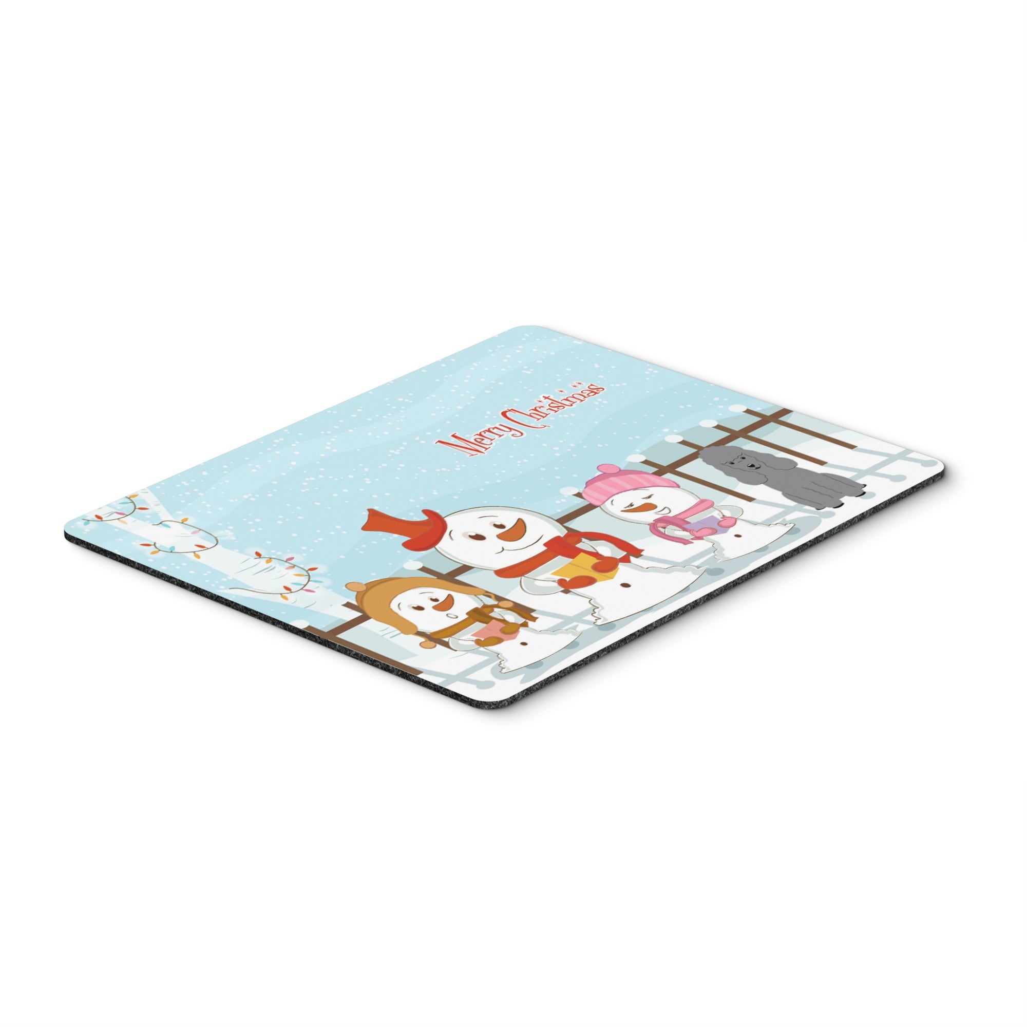 Caroline'S Treasures Merry Christmas Carolers Poodle Silver Mouse Pad,  Multicolor, 7.75X9.25 (Bb2399Mp)