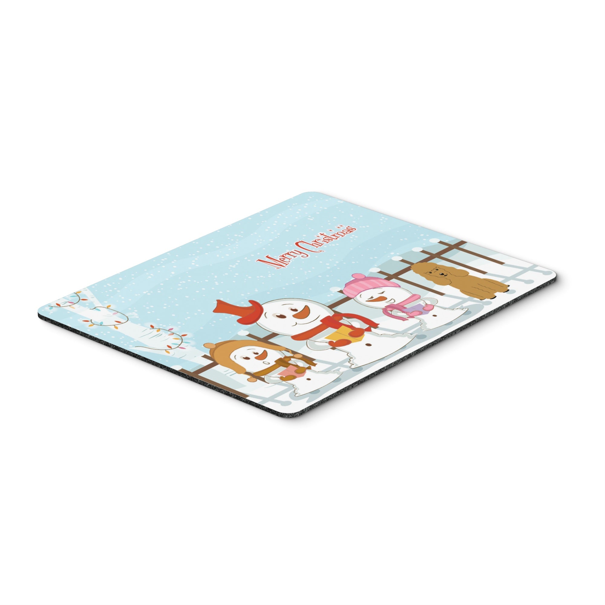 Caroline'S Treasures Merry Christmas Carolers Poodle Tan Mouse Pad,  Multicolor, 7.75X9.25 (Bb2400Mp)