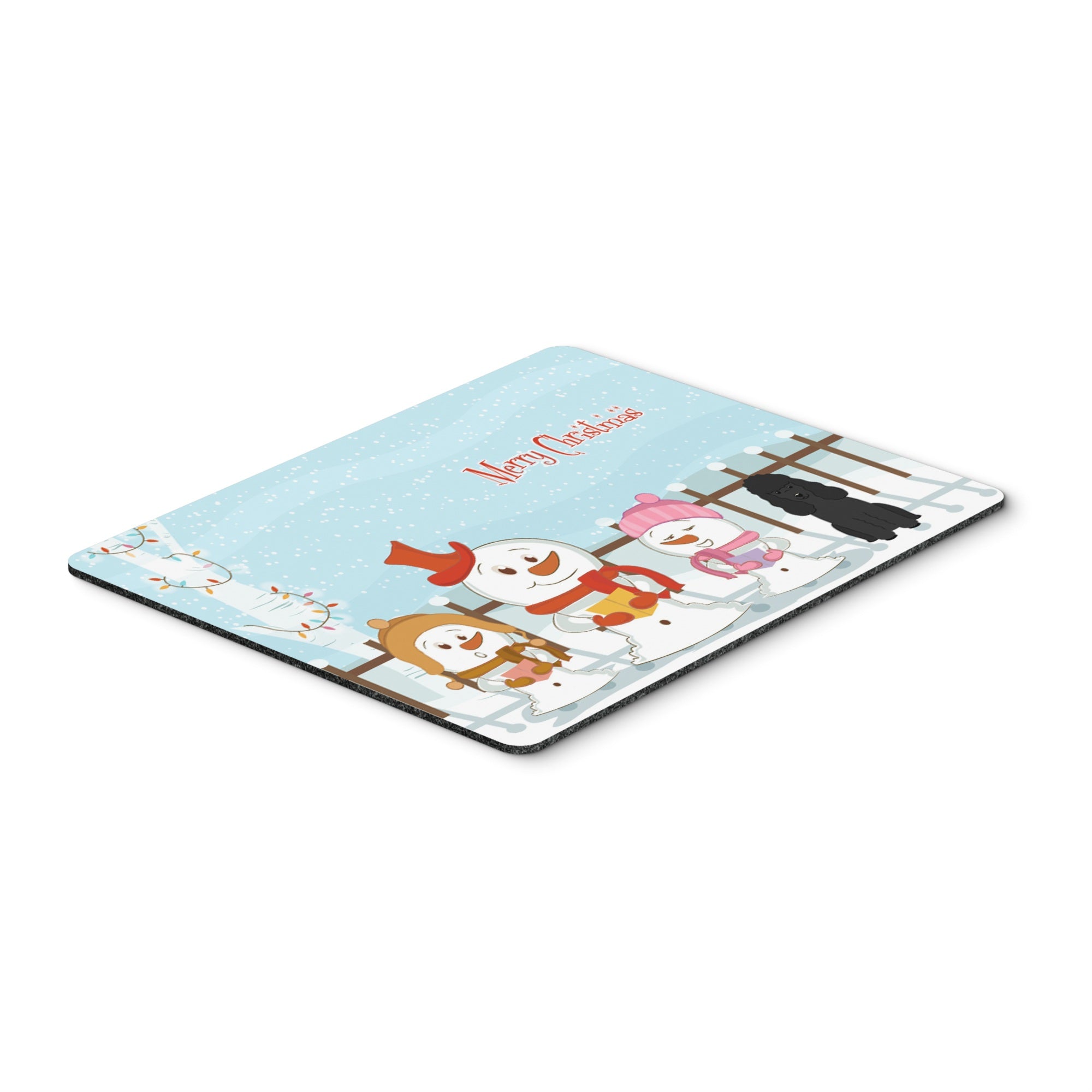 Caroline'S Treasures Merry Christmas Carolers Poodle Black Mouse Pad,  Multicolor, 7.75X9.25 (Bb2402Mp)