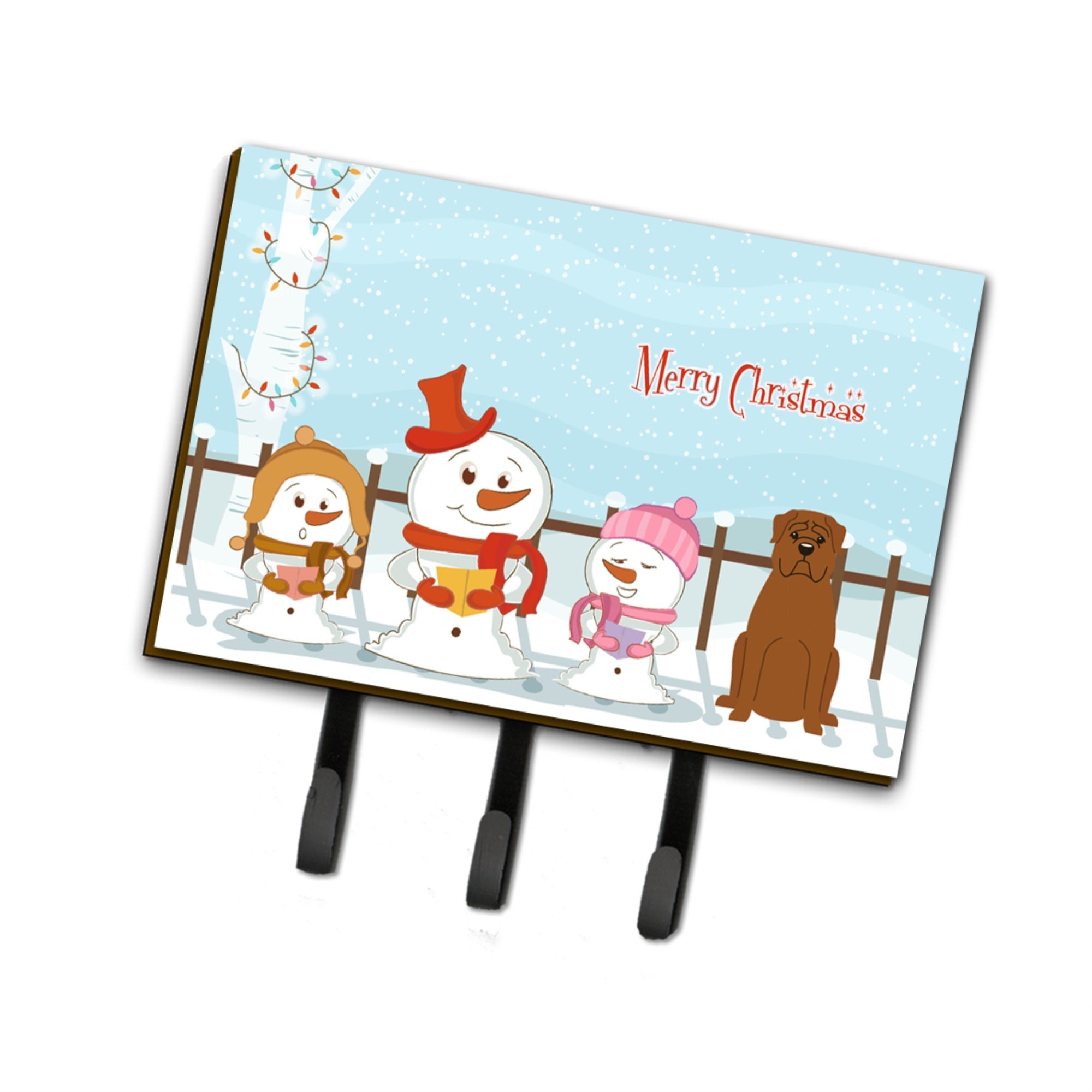 Caroline'S Treasures Christmas Carolers Merry Dogue De Bourdeaux Leash Or Key Holder Bb2404Th68, Triple