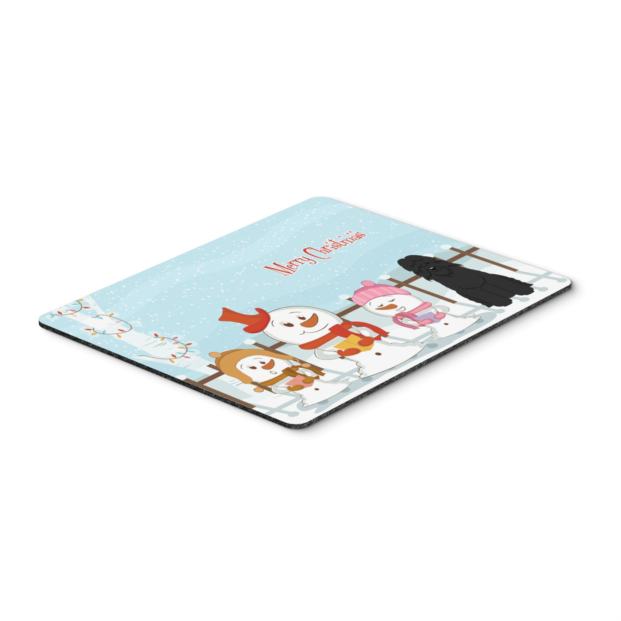 Caroline'S Treasures Merry Christmas Bouvier Des Flandres Mouse Pad,  Multicolor, 7.75X9.25 (Bb2405Mp)