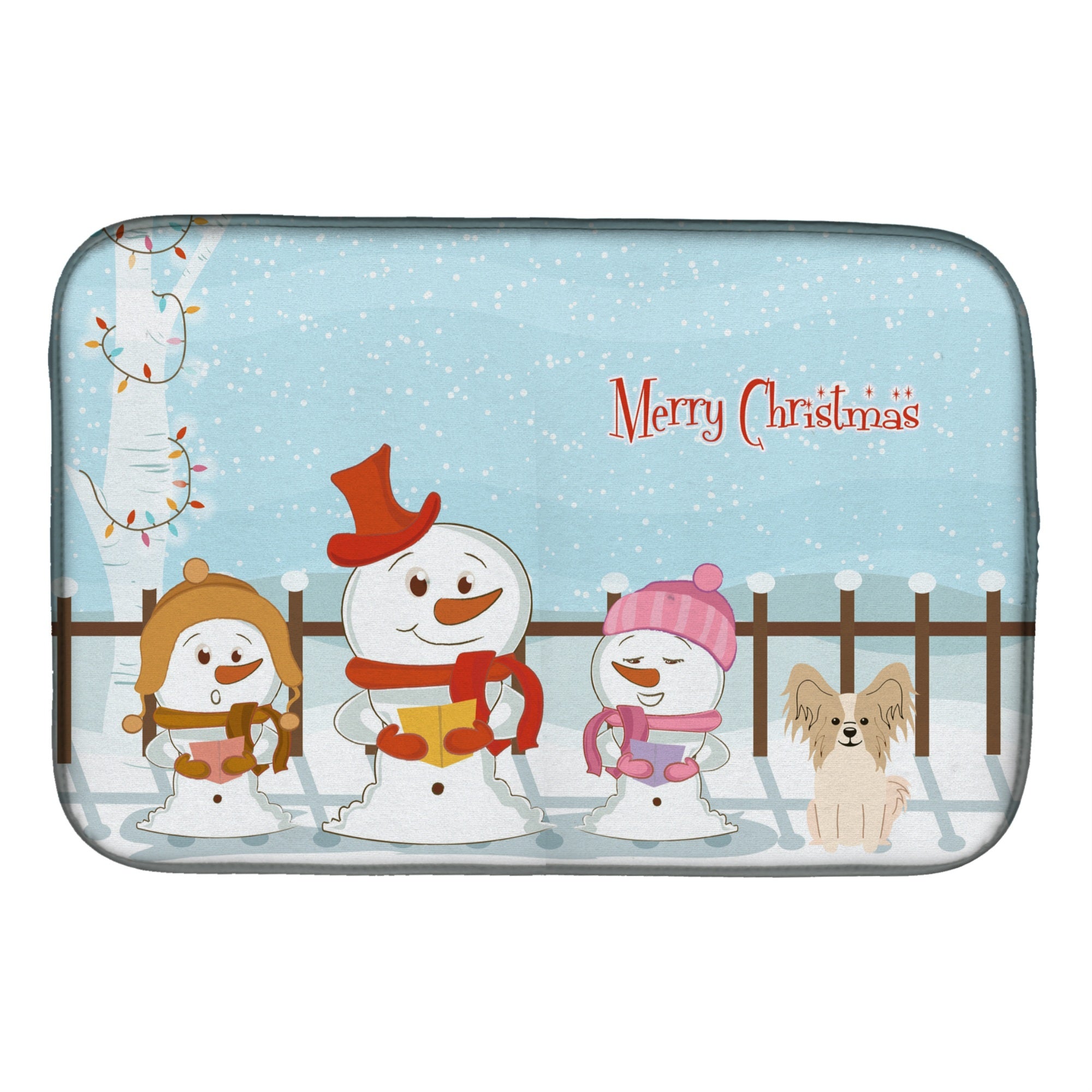 Caroline'S Treasures Bb2408Ddm Dish Drying Mat, 14 X 21, Christmas Carolers