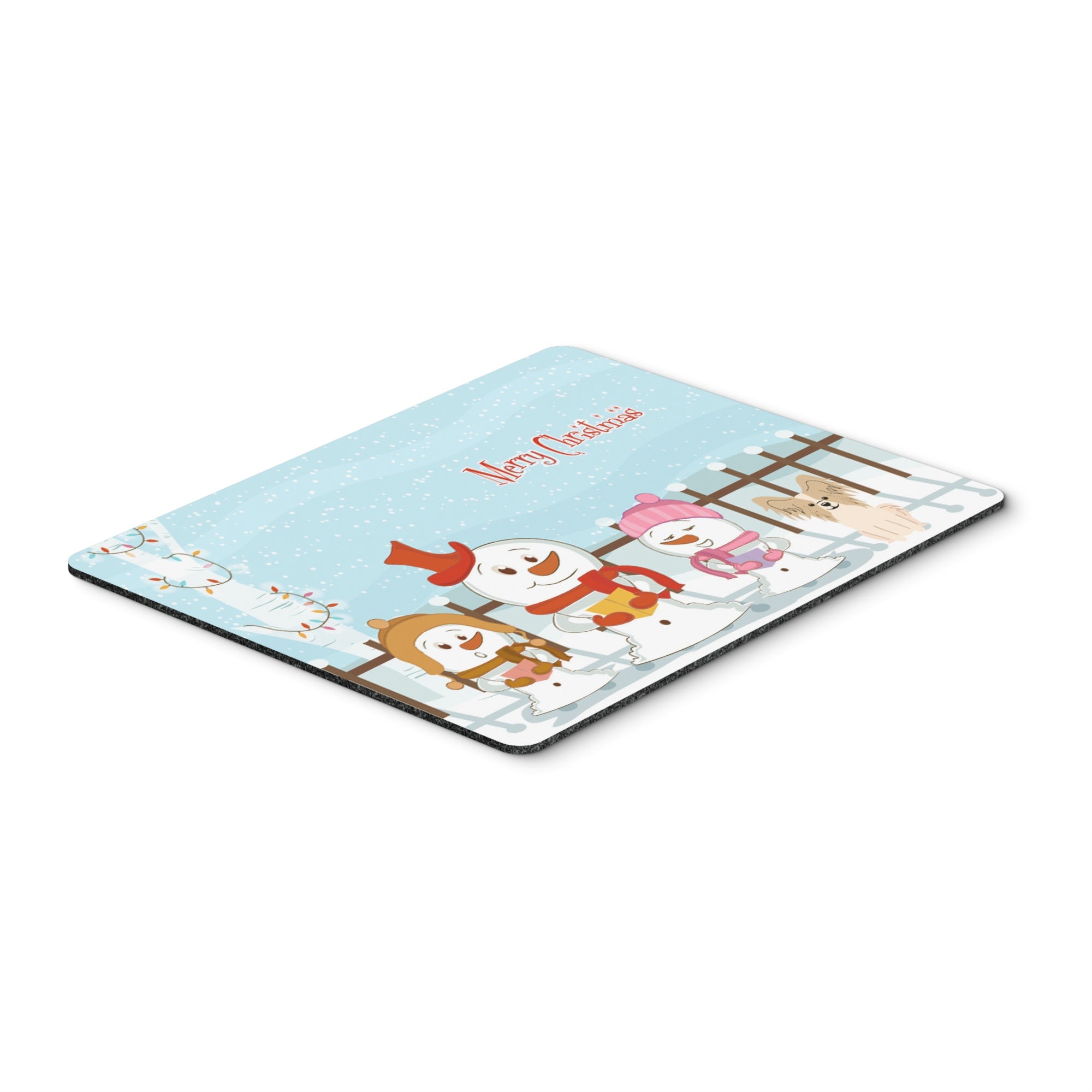 Caroline'S Treasures Merry Christmas Papillon Sable White Mouse Pad,  Multicolor, 7.75X9.25 (Bb2408Mp)