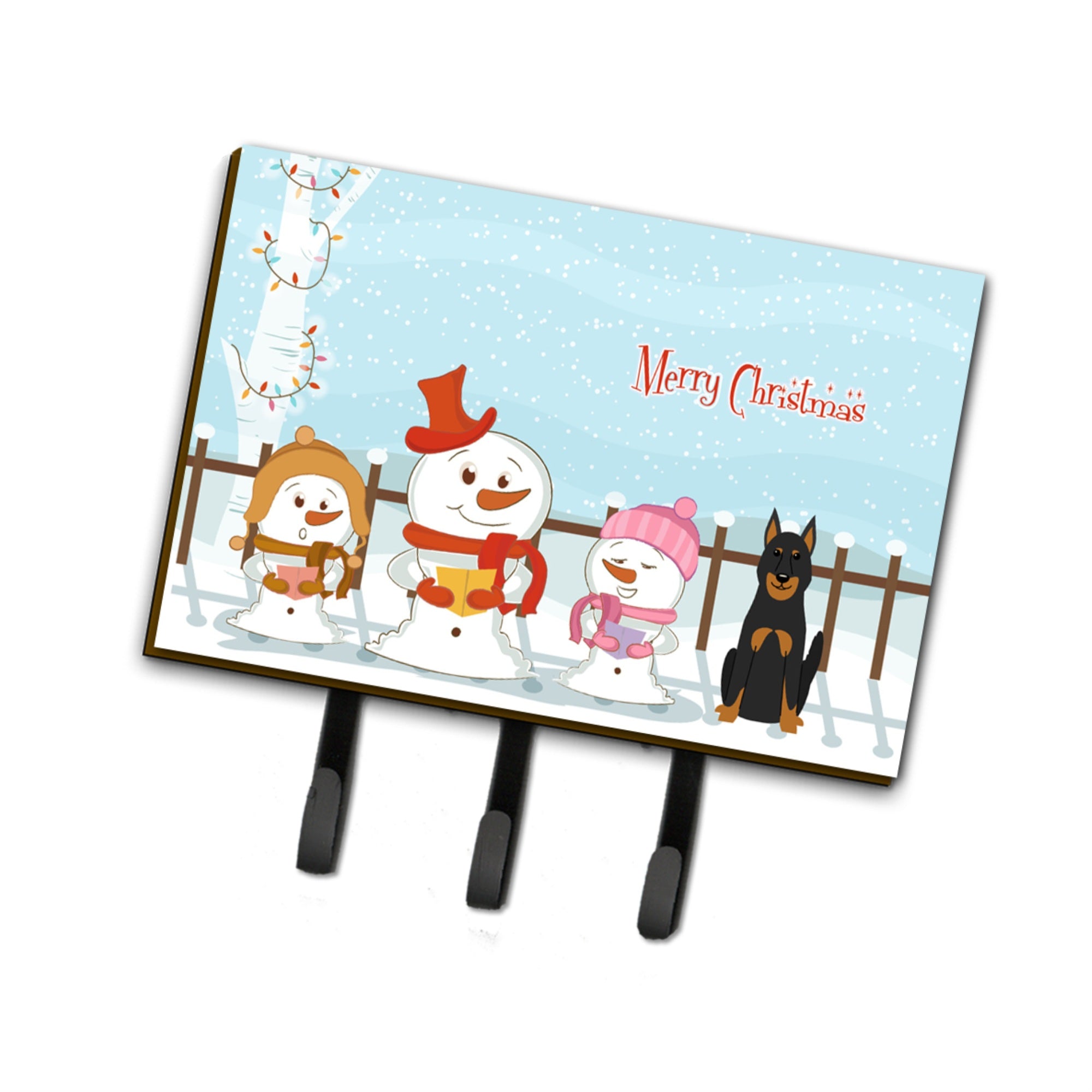 Caroline'S Treasures Merry Christmas Carolers Beauce Shepherd Dog Leash Or Key Holder Bb2411Th68, Triple, Multicolor