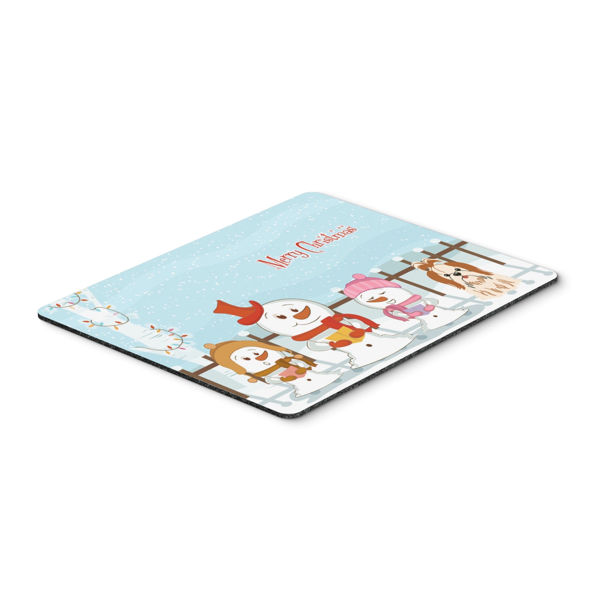 Caroline'S Treasures Merry Christmas Carolers Shih Tzu Red White Mouse Pad,  Multicolor, 7.75X9.25 (Bb2418Mp)