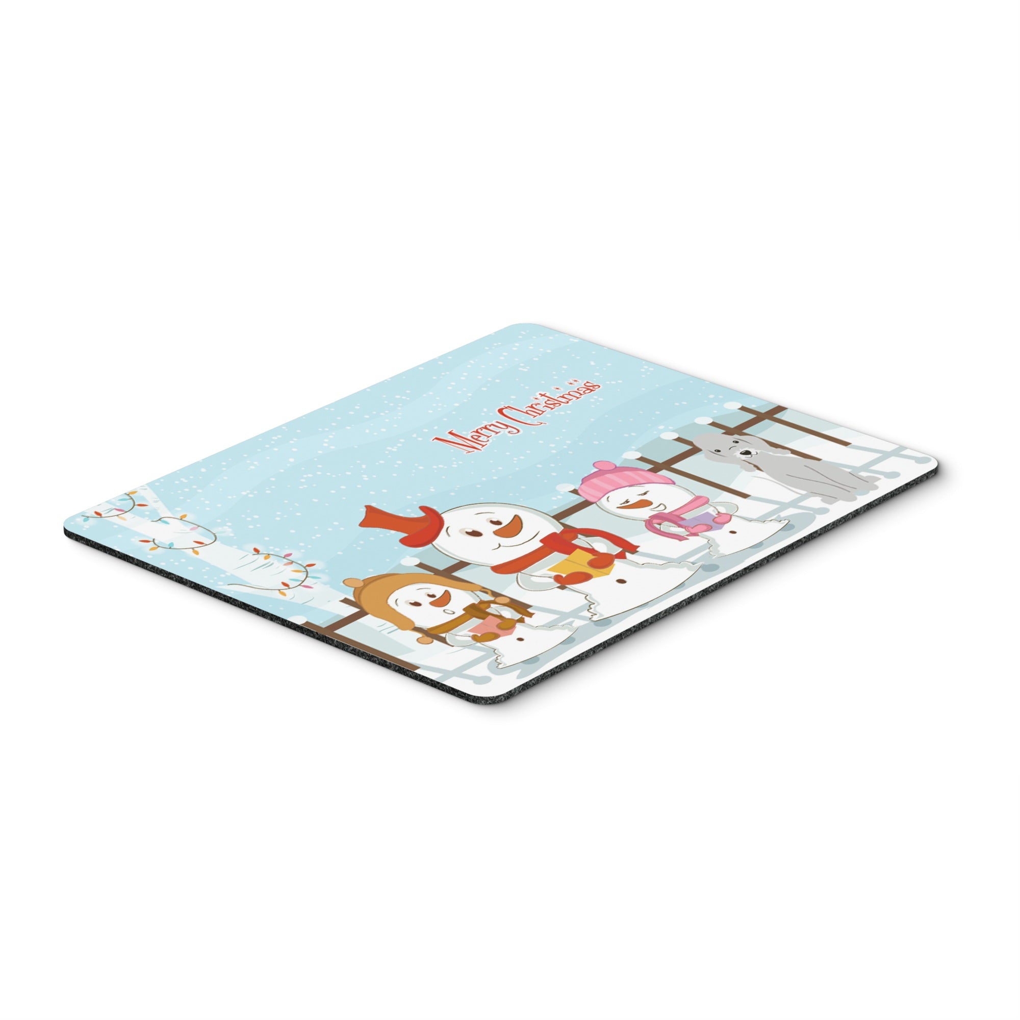 Caroline'S Treasures Merry Christmas Bedlington Terrier Blue Mouse Pad,  Multicolor, 7.75X9.25 (Bb2421Mp)