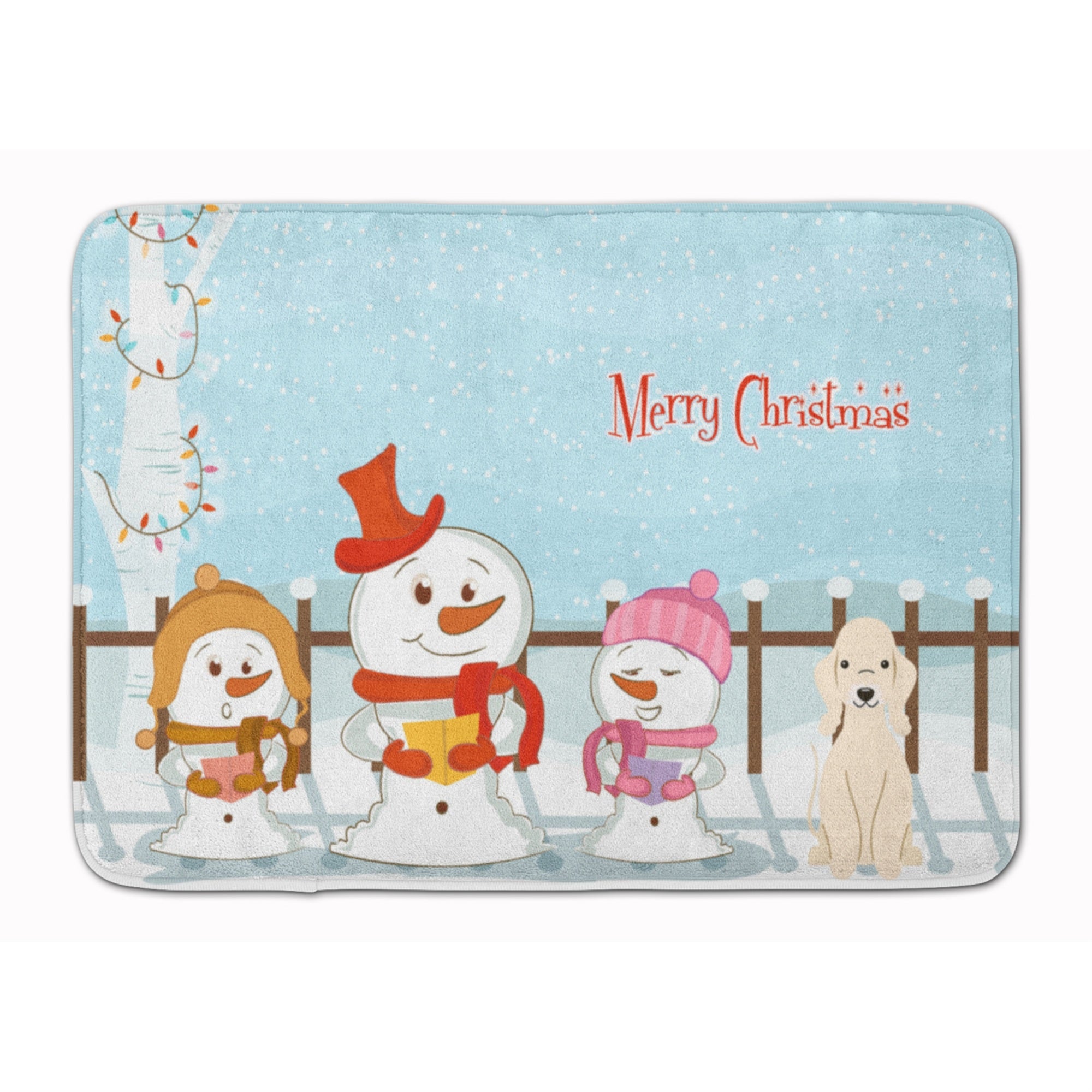 Caroline'S Treasures Christmas Bedlington Terrier Sandy Floor Mat, 19 X 27, Multicolor