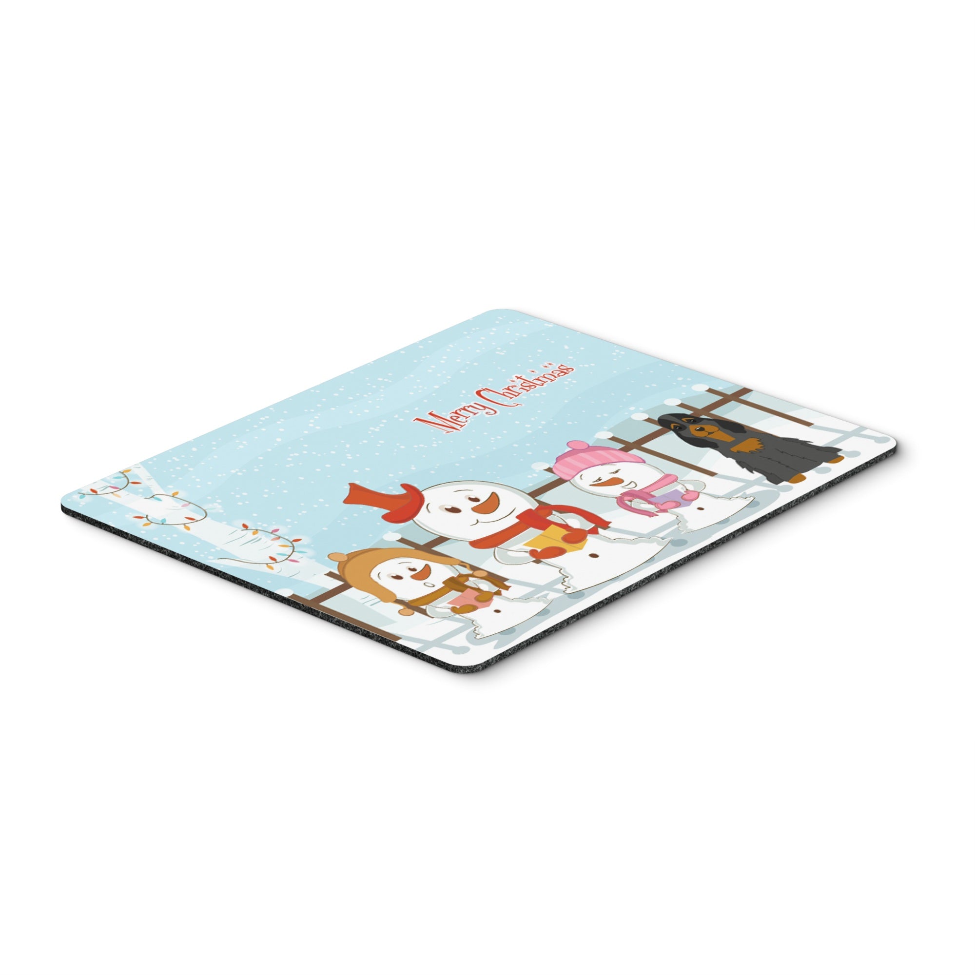 Caroline'S Treasures Merry Christmas Cocker Spaniel Black Tan Mouse Pad,  Multicolor, 7.75X9.25 (Bb2424Mp)