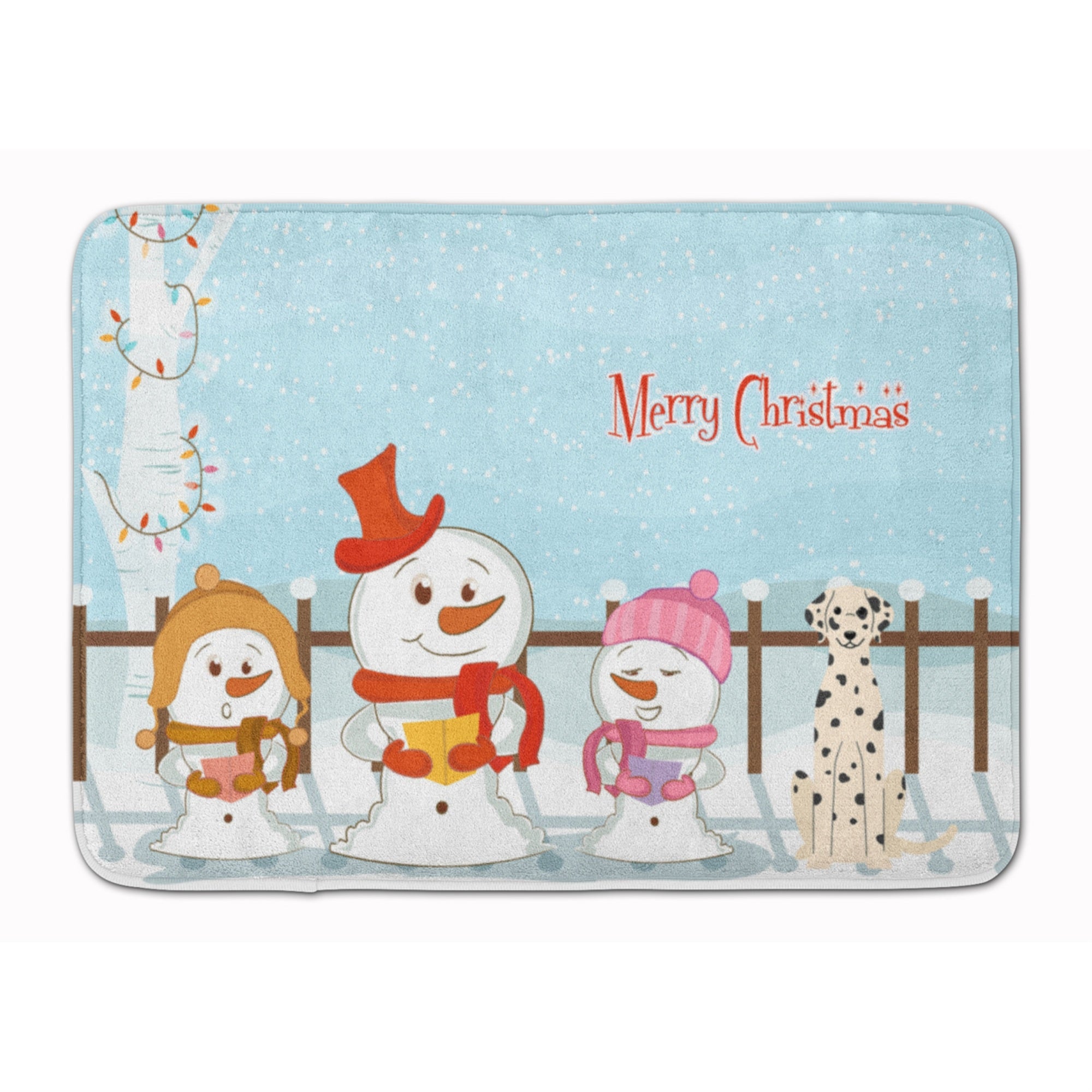 Caroline'S Treasures Merry Christmas Carolers Dalmatian Floor Mat, 19 X 27, Multicolor
