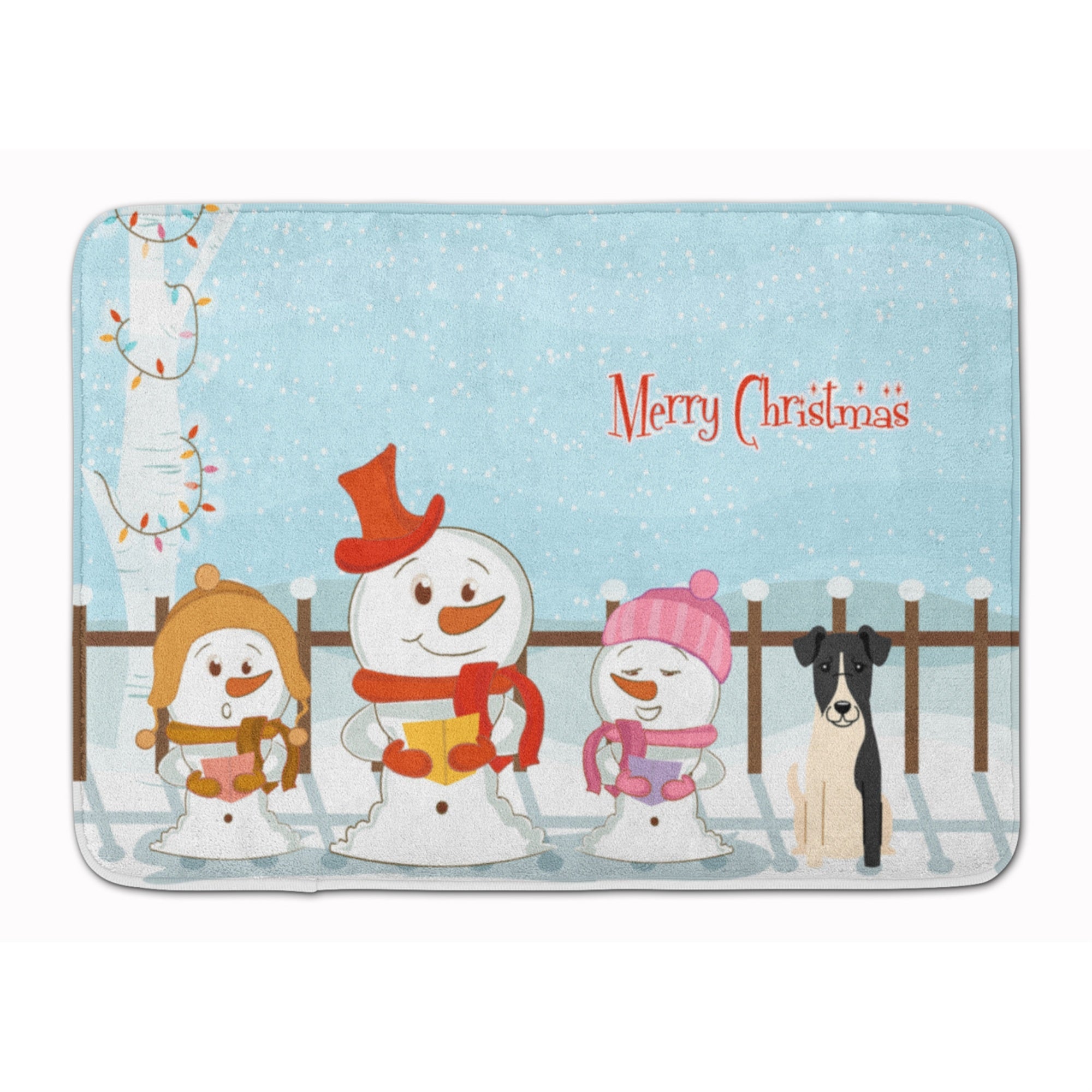 Caroline'S Treasures Christmas Carolers Smooth Fox Terrier Floor Mat, 19 X 27, Multicolor