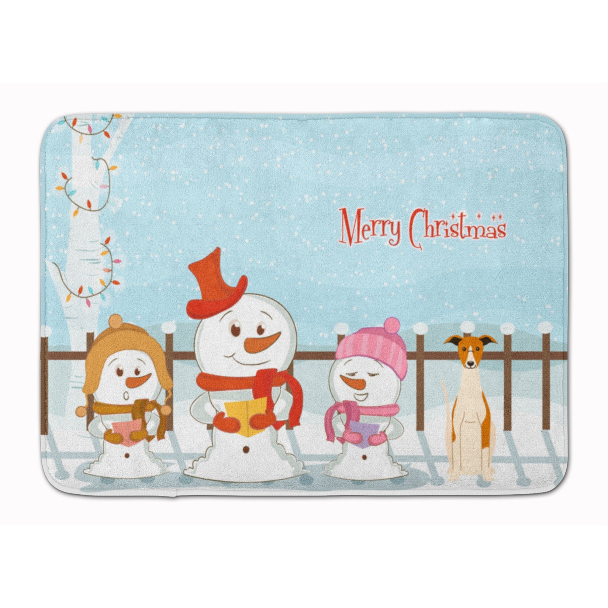 Caroline'S Treasures Merry Christmas Carolers Whippet Floor Mat, 19 X 27, Multicolor