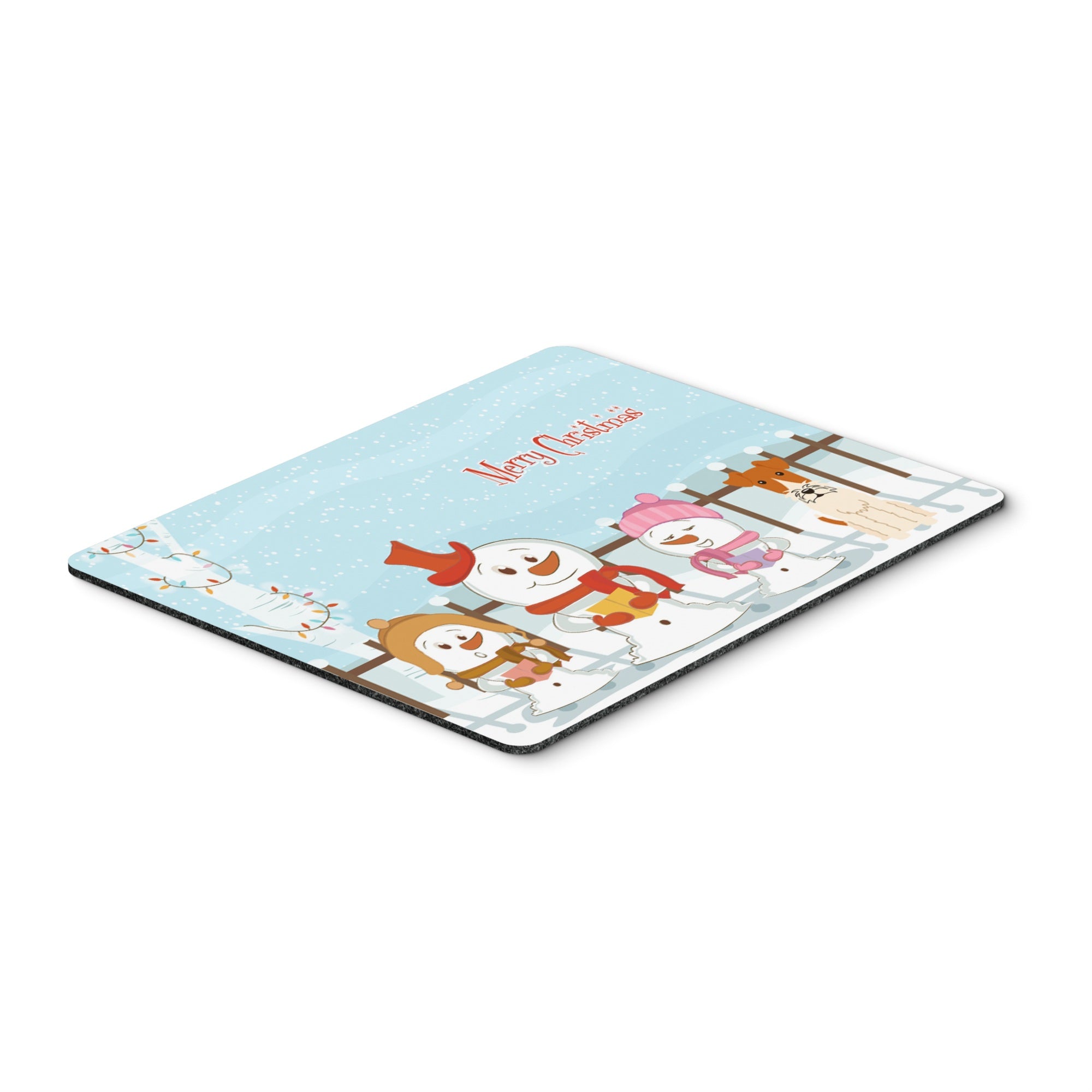 Caroline'S Treasures Merry Christmas Carolers Wire Fox Terrier Mouse Pad,  Multicolor, 7.75X9.25 (Bb2432Mp)