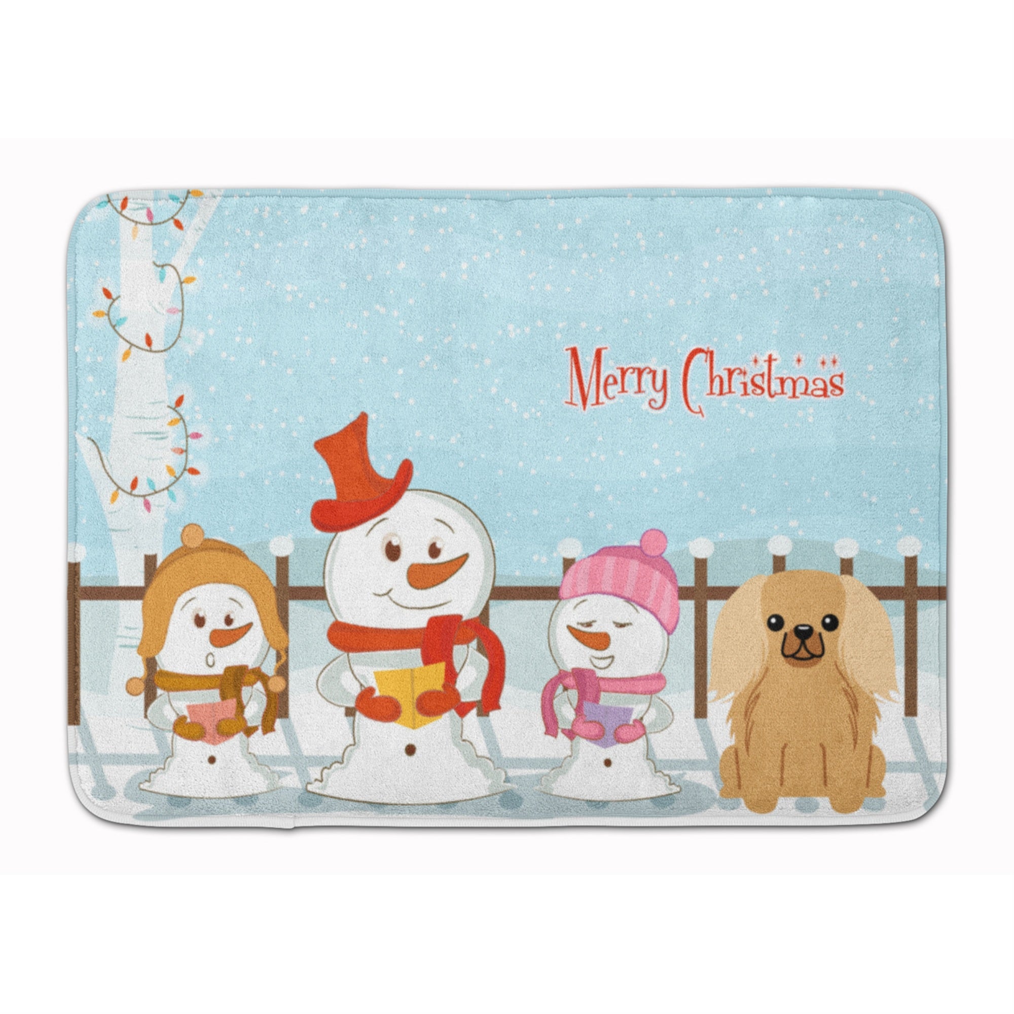 Caroline'S Treasures Merry Christmas Pekingnese Fawn Sable Floor Mat, 19 X 27, Multicolor