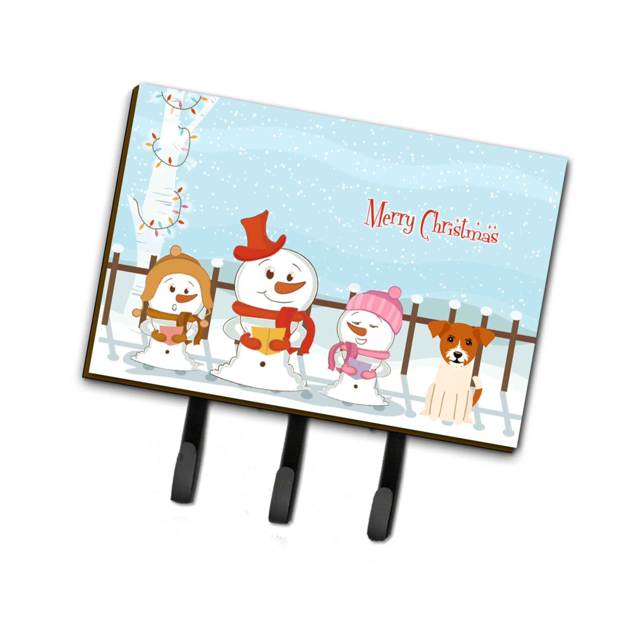 Caroline'S Treasures Christmas Carolers Merry Jack Russell Terrier Leash Or Key Holder Bb2439Th68, Triple