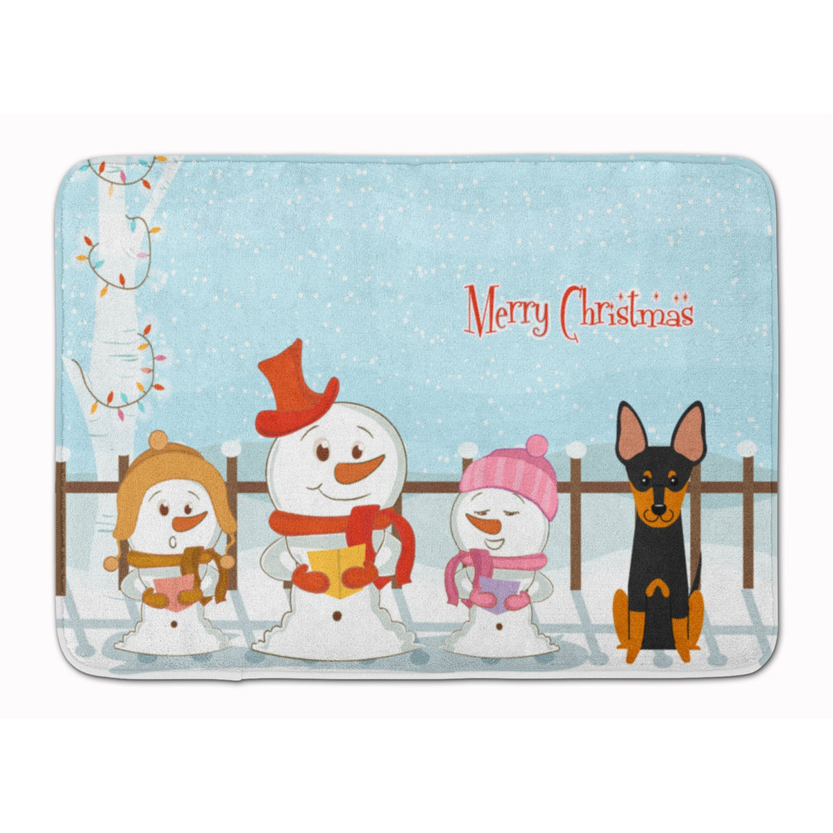 Caroline'S Treasures Merry Christmas English Toy Terrier Floor Mat, 19 X 27, Multicolor