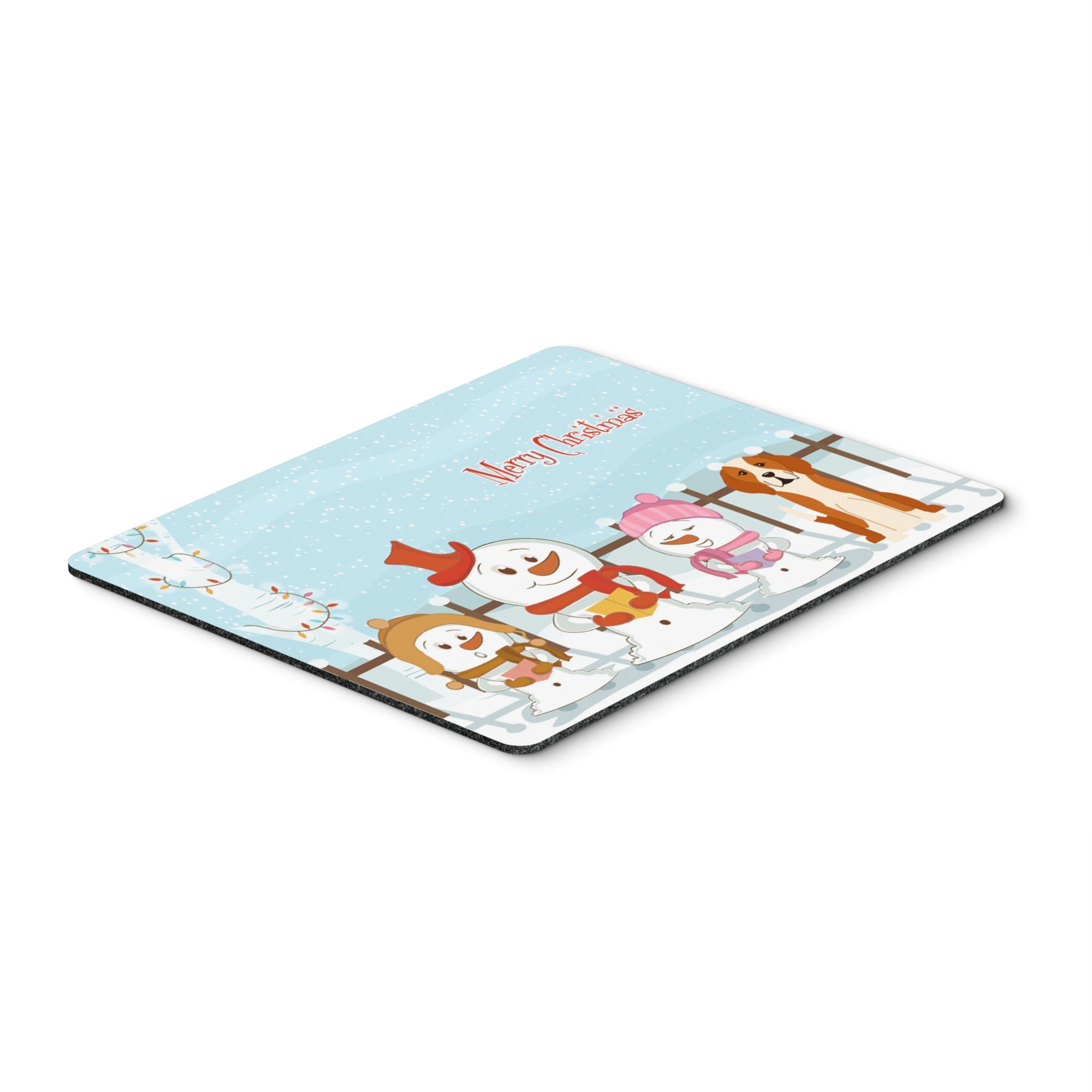 Caroline'S Treasures Merry Christmas Carolers English Foxhound Mouse Pad,  Multicolor, 7.75X9.25 (Bb2441Mp)