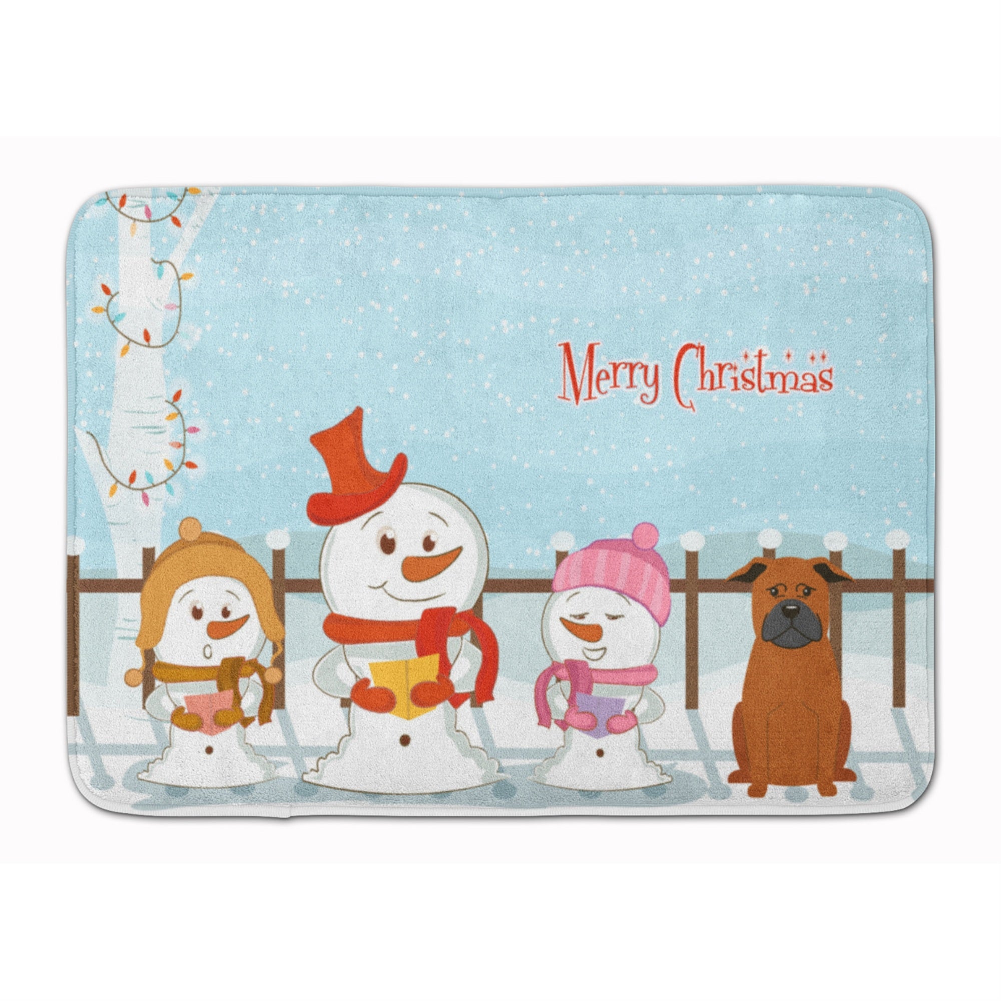 Caroline'S Treasures Merry Christmas Chinese Chongqing Dog Floor Mat, 19 X 27, Multicolor