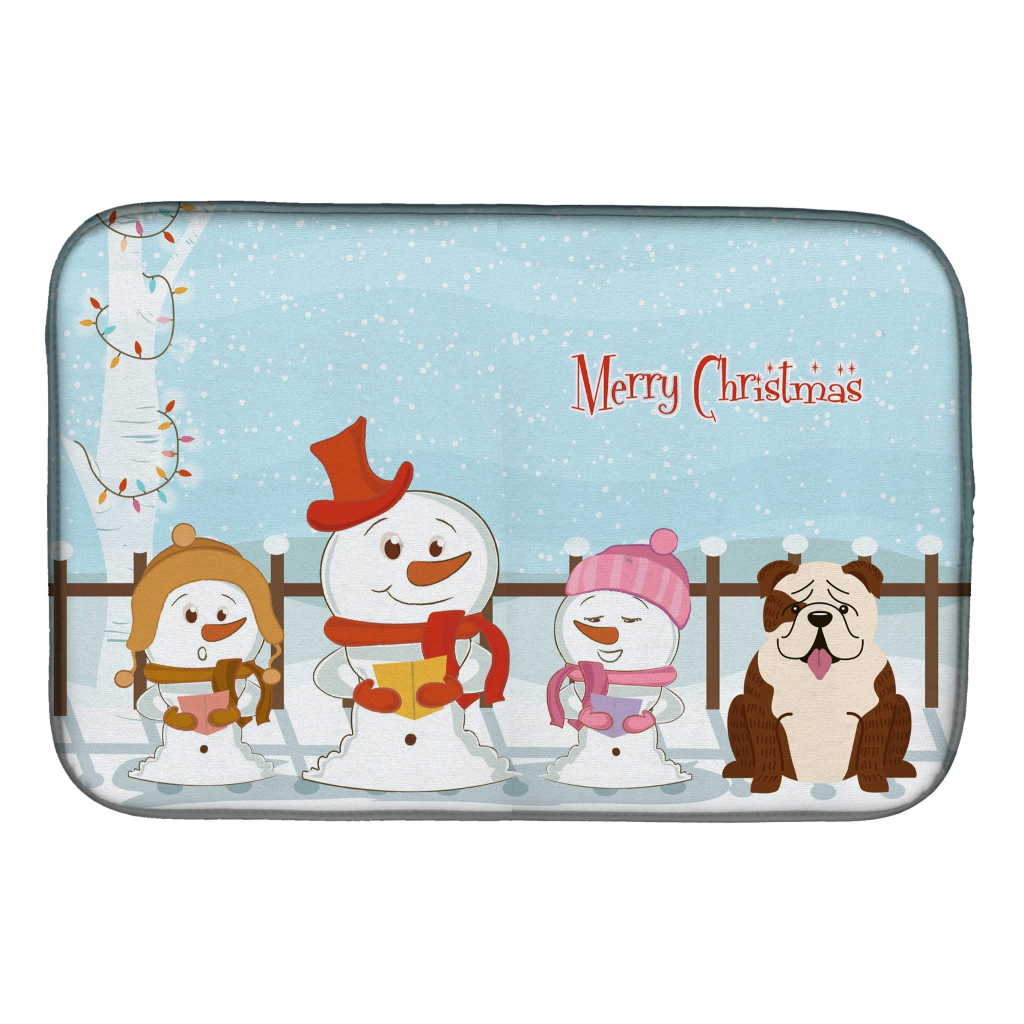 Caroline'S Treasures Bb2452Ddm Dish Drying Mat, 14 X 21, Christmas Carolers