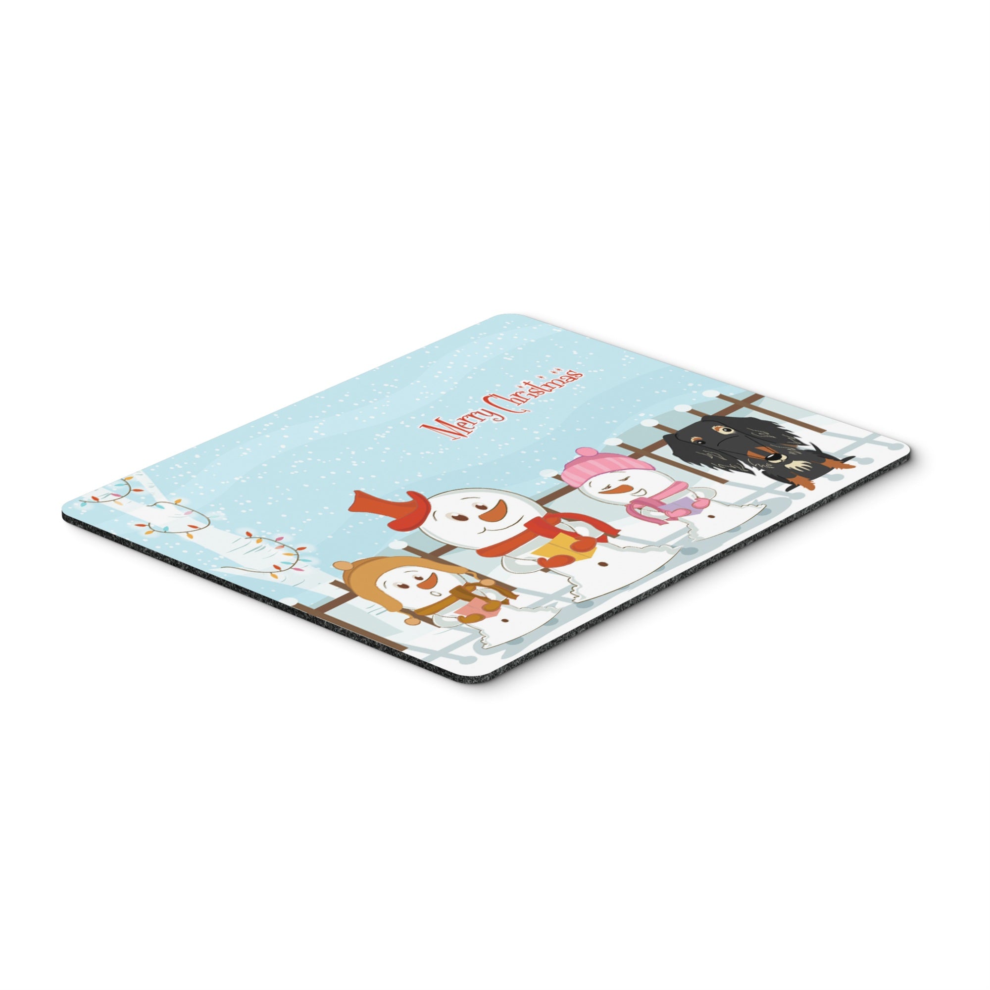Caroline'S Treasures Merry Christmas Wire Haired Dachshund Dapple Mouse Pad,  Multicolor, 7.75X9.25 (Bb2459Mp)
