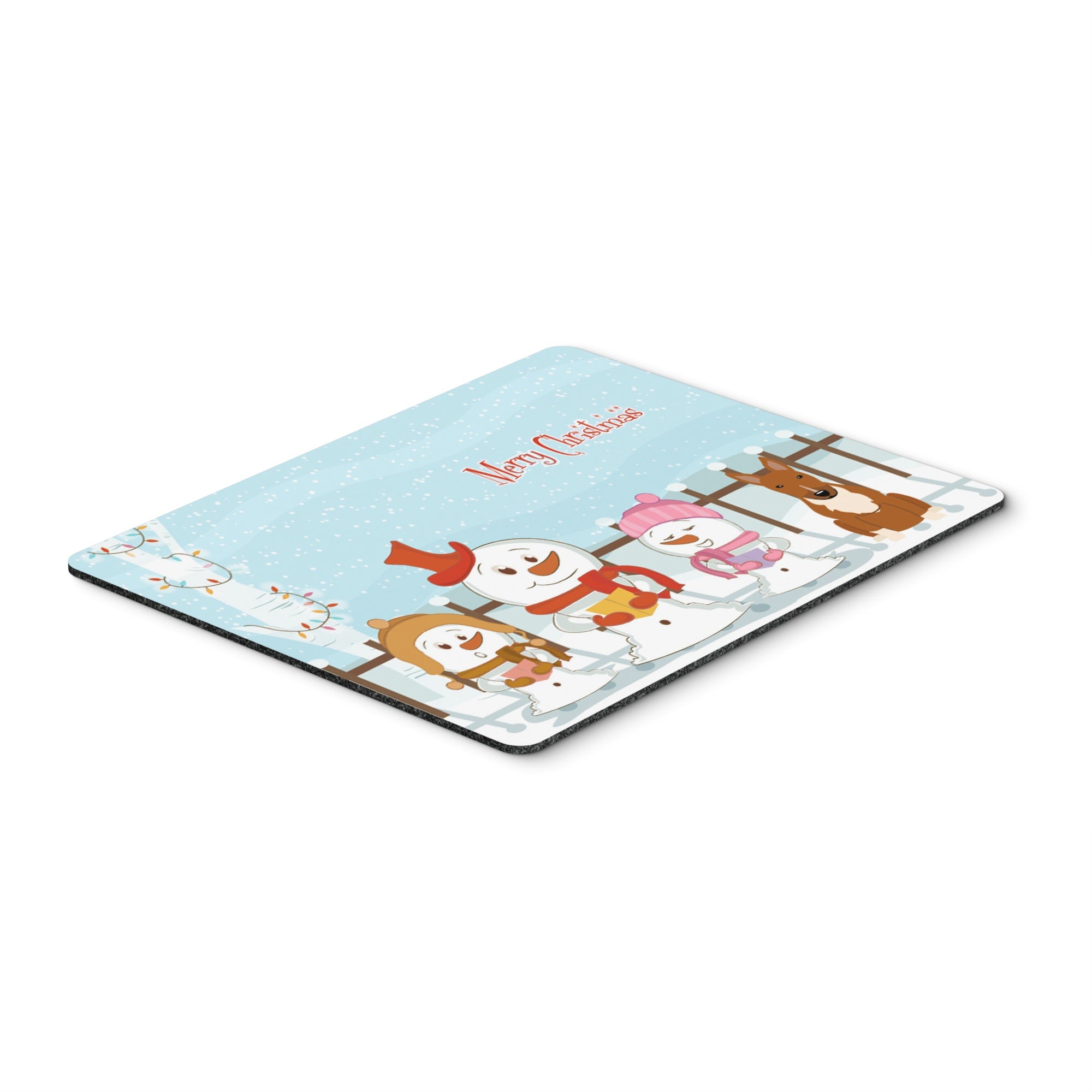 Caroline'S Treasures Merry Christmas Carolers Bull Terrier Red Mouse Pad,  Multicolor, 7.75X9.25 (Bb2465Mp)