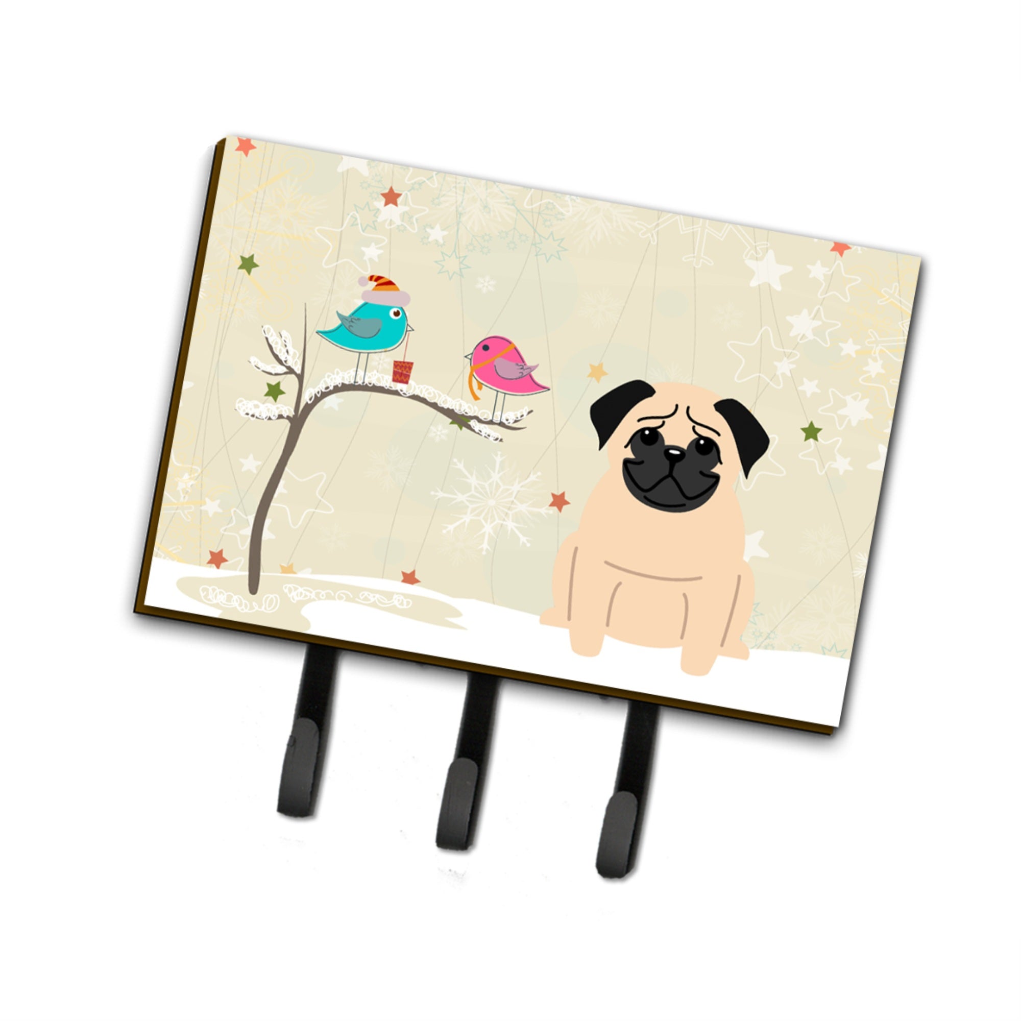 Caroline'S Treasures Christmas Presents Friends Pug Fawn Leash Or Key Holder Bb2480Th68, Triple