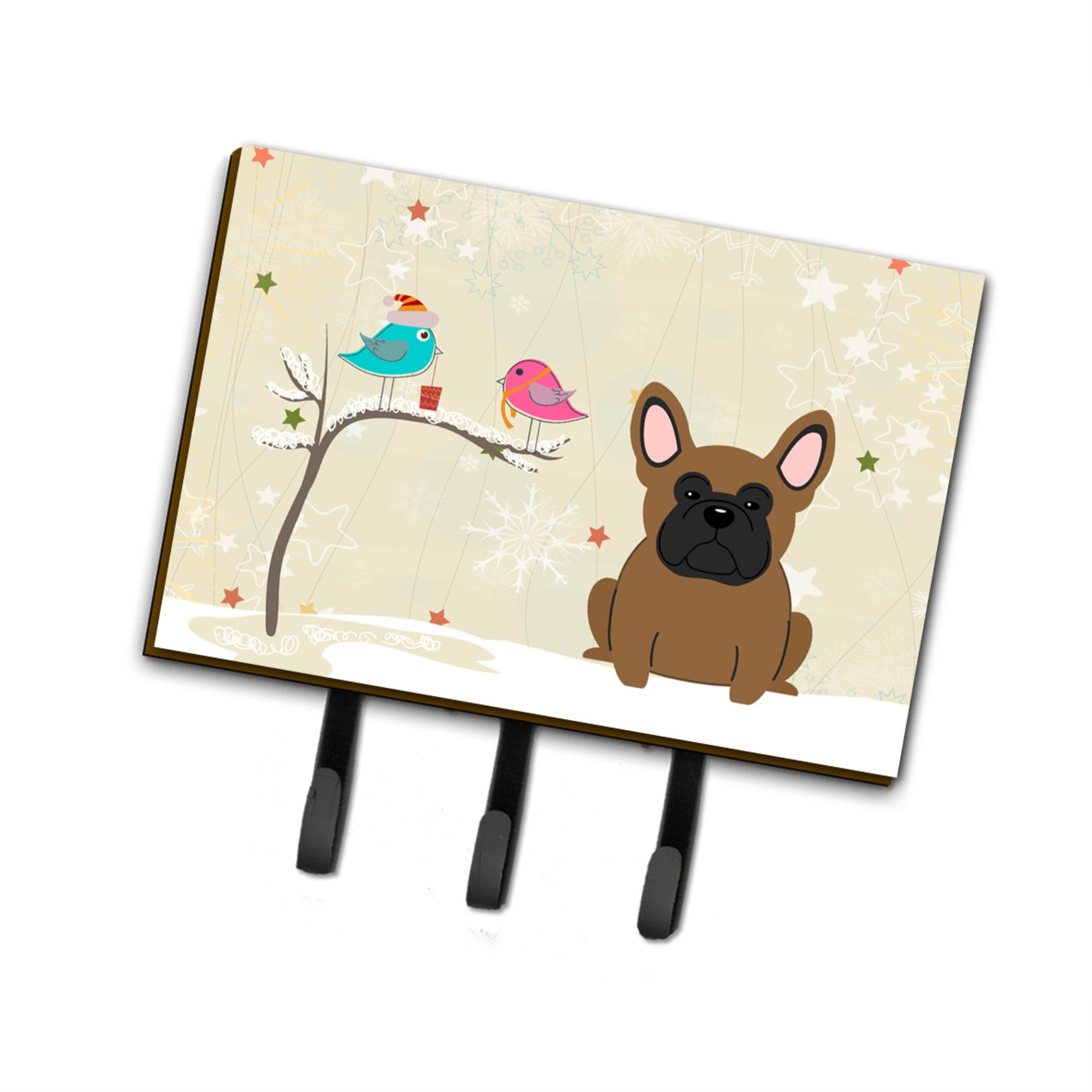 Caroline'S Treasures Christmas Presents Friends French Bulldog Brown Leash Or Key Holder Bb2485Th68, Triple