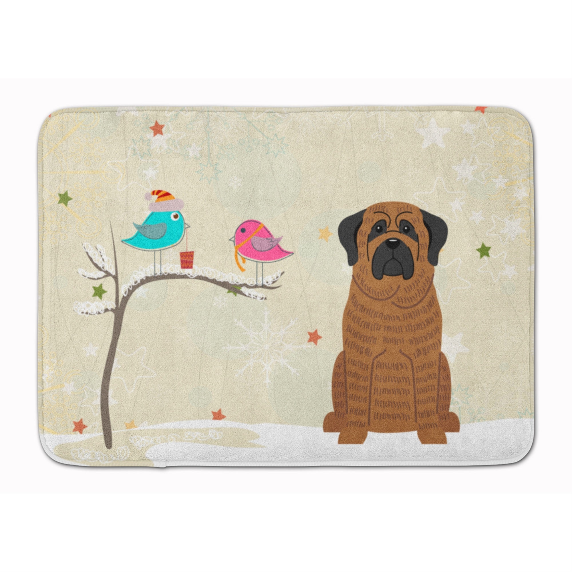 Caroline'S Treasures Christmas Presents Mastiff Brindle Floor Mat, 19 X 27, Multicolor
