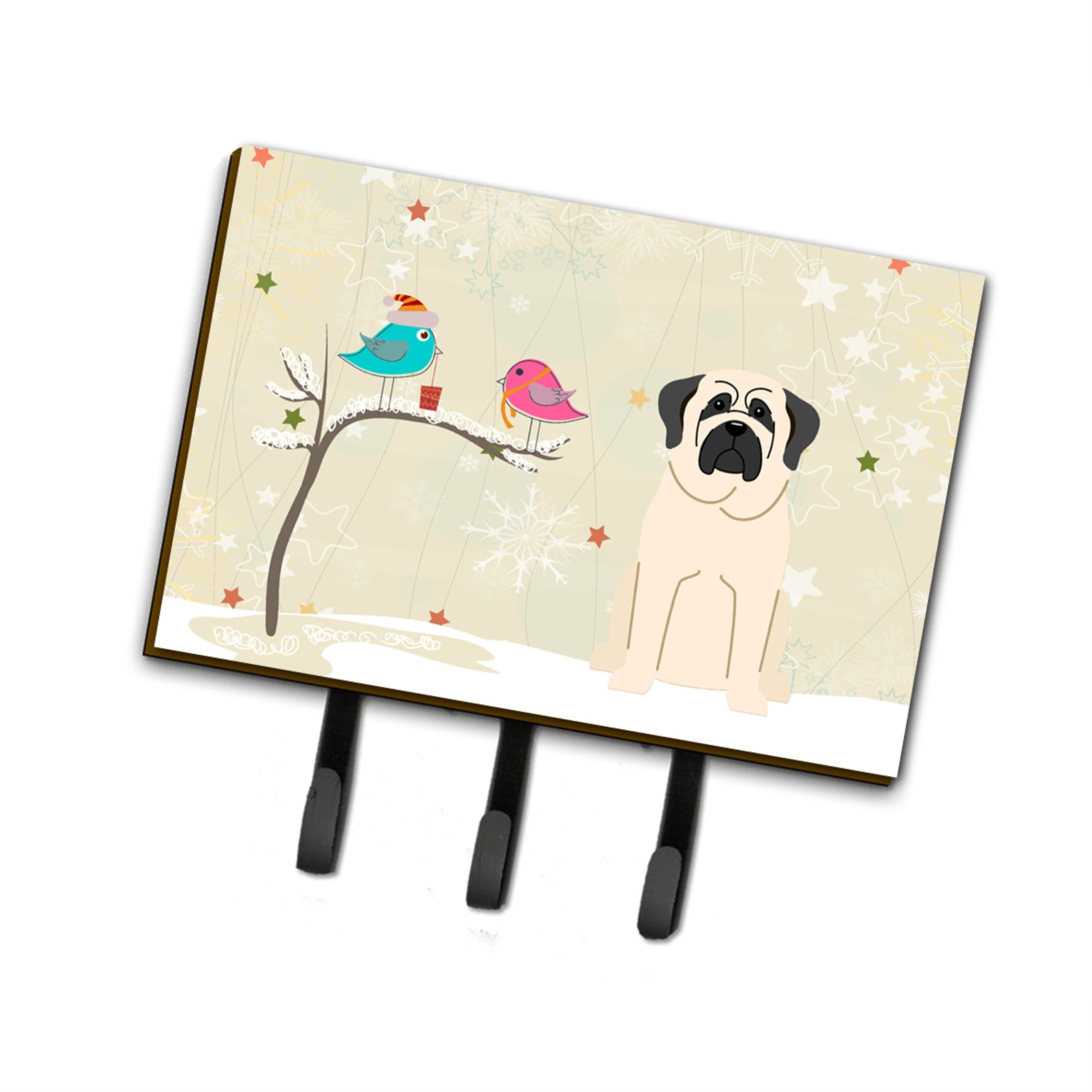 Caroline'S Treasures Christmas Presents Friends Mastiff White Leash Or Key Holder Bb2489Th68, Triple