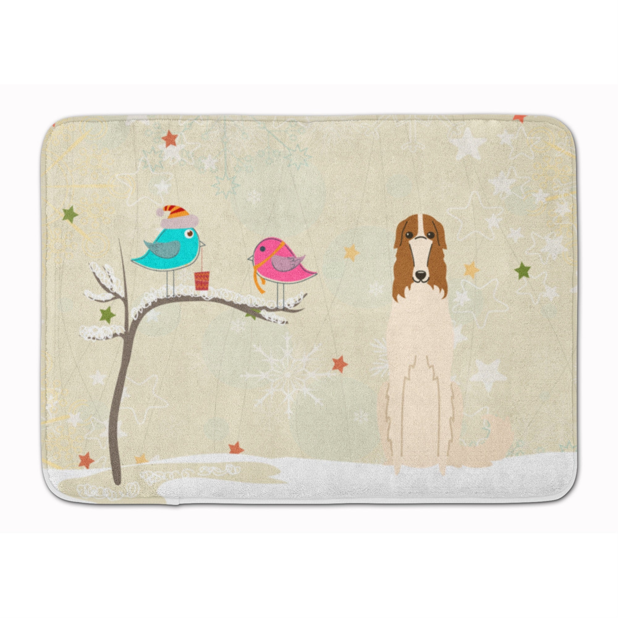 Caroline'S Treasures Christmas Presents Friends Borzoi Floor Mat, 19 X 27, Multicolor