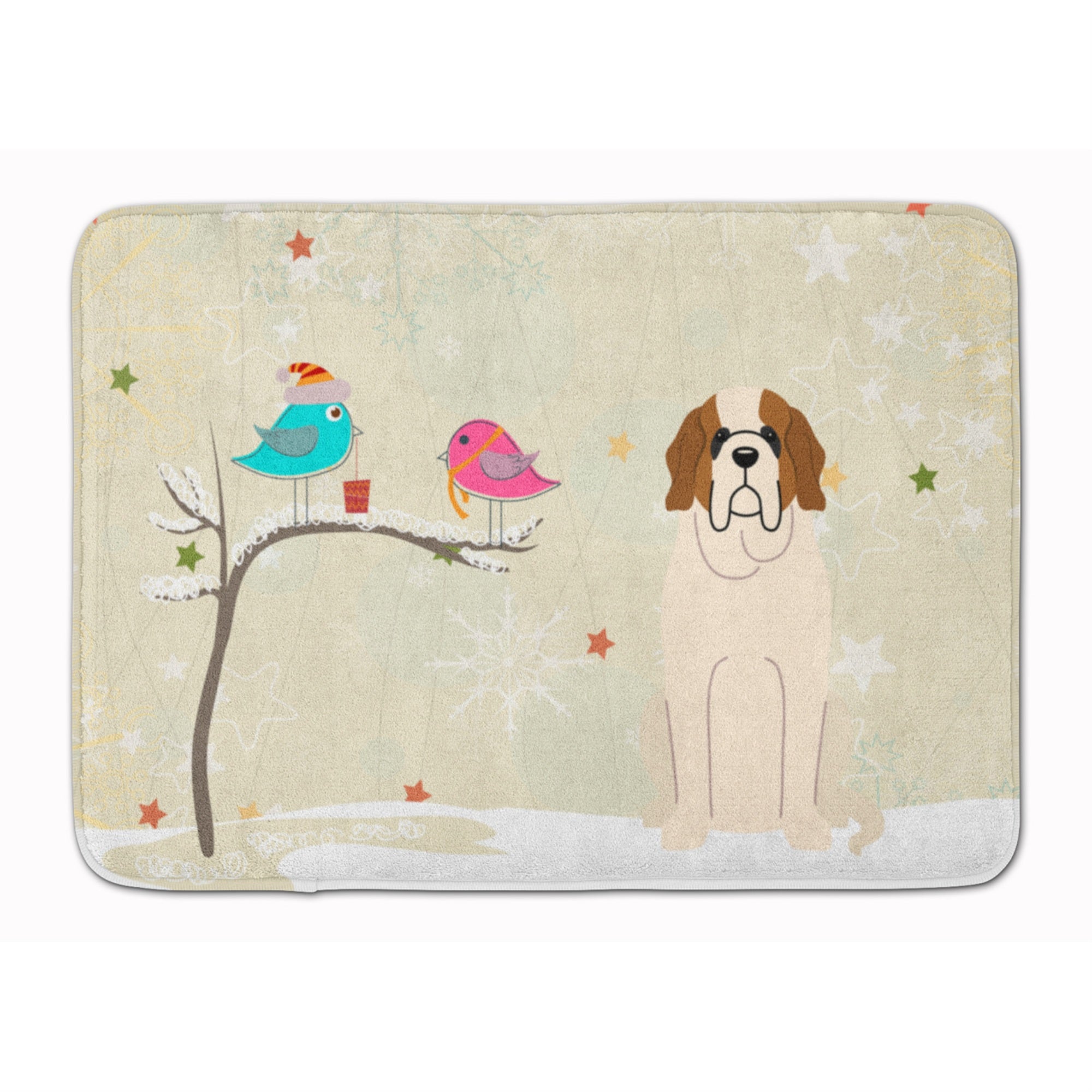 Caroline'S Treasures Christmas Presents Friend Saint Bernard Floor Mat, 19 X 27, Multicolor