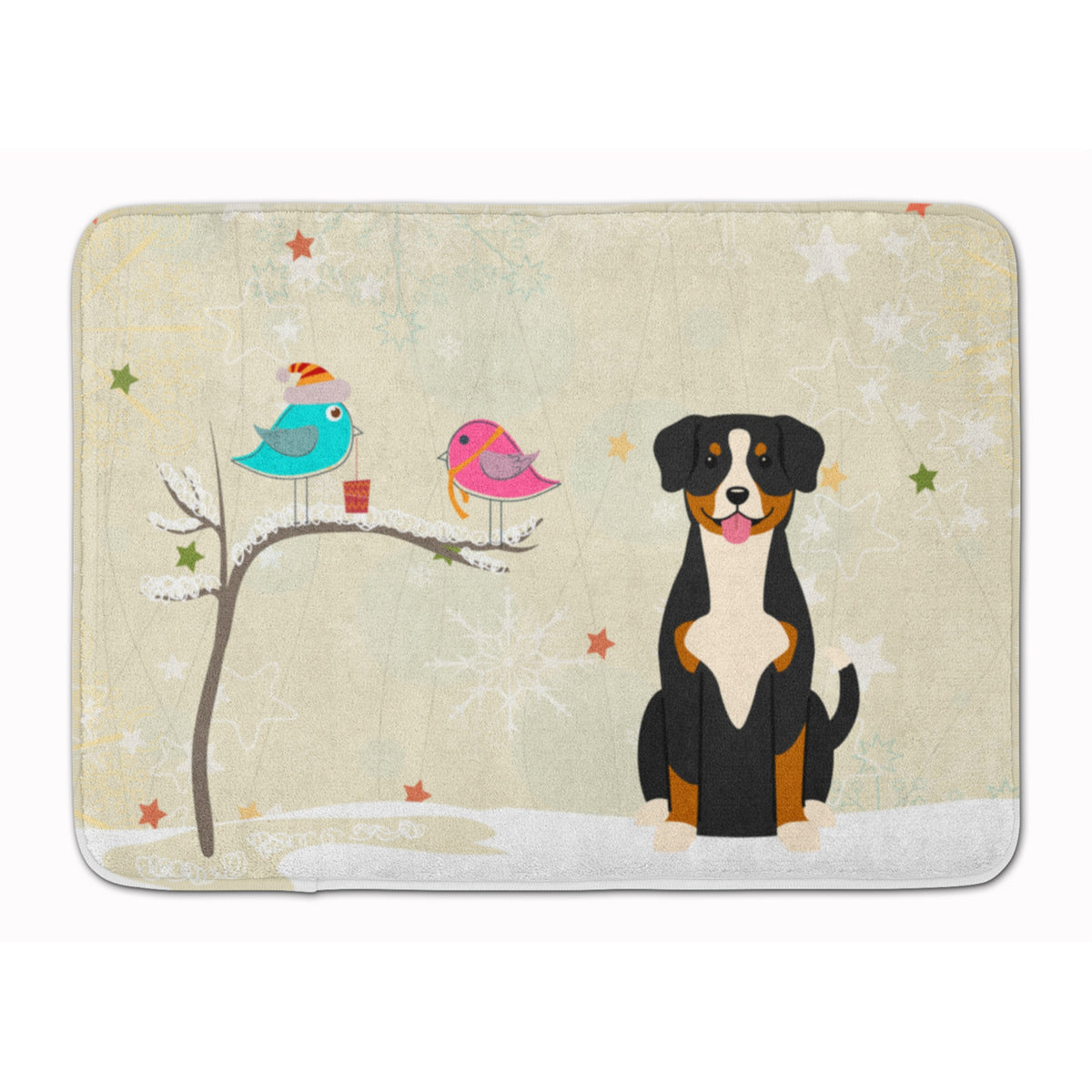 Caroline'S Treasures Christmas Presents Friends Entlebucher Floor Mat, 19 X 27, Multicolor
