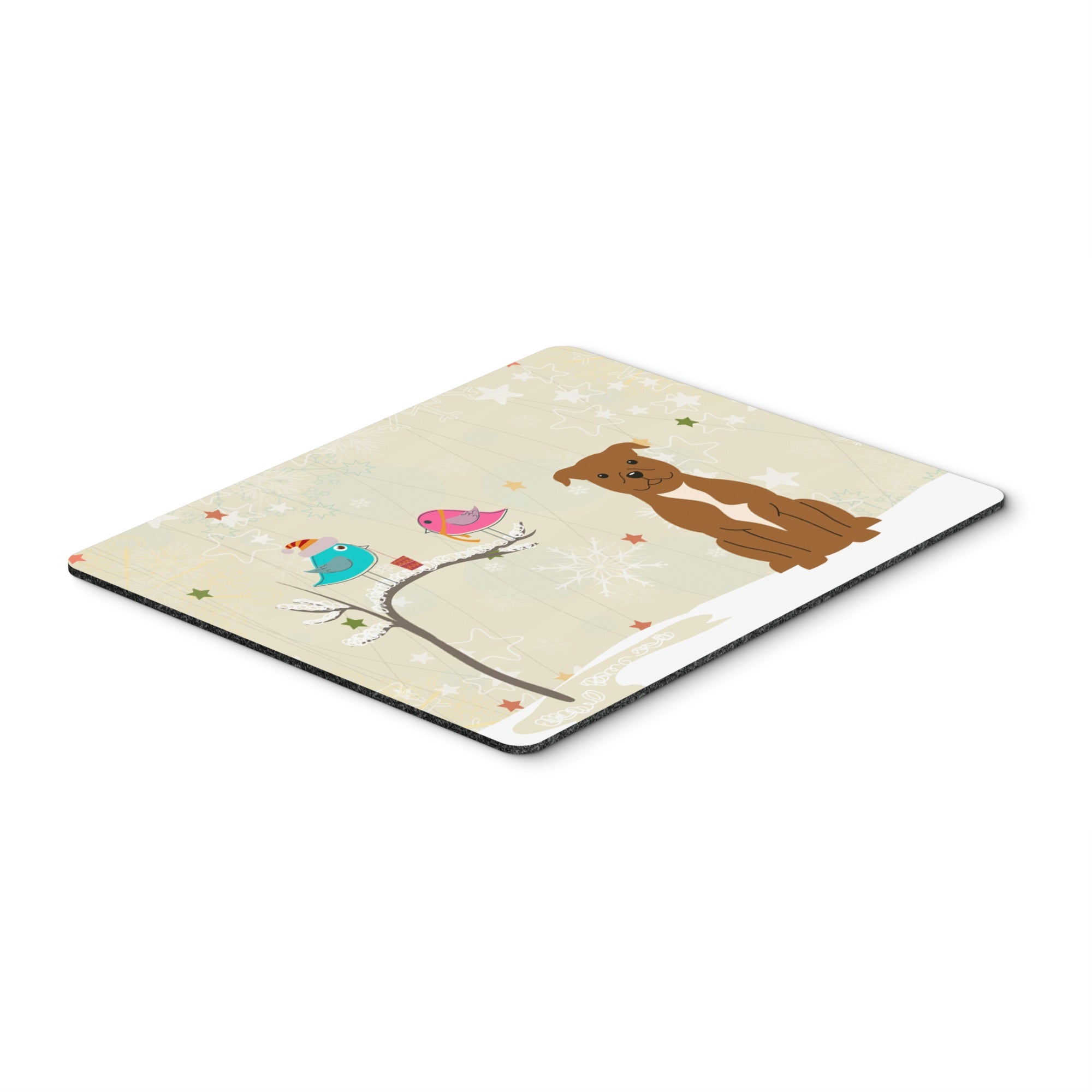 Caroline'S Treasures Christmas Presents, Bull Terrier Brown Mouse Pad,  Multicolor, 7.75X9.25 (Bb2519Mp)
