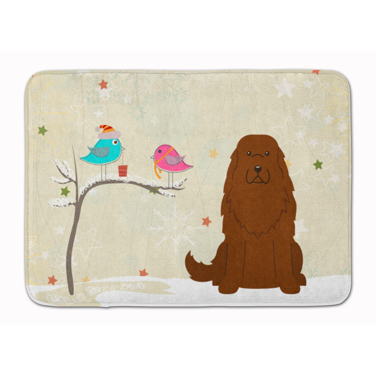 Caroline'S Treasures Christmas Caucasian Shepherd Dog Floor Mat, 19 X 27, Multicolor