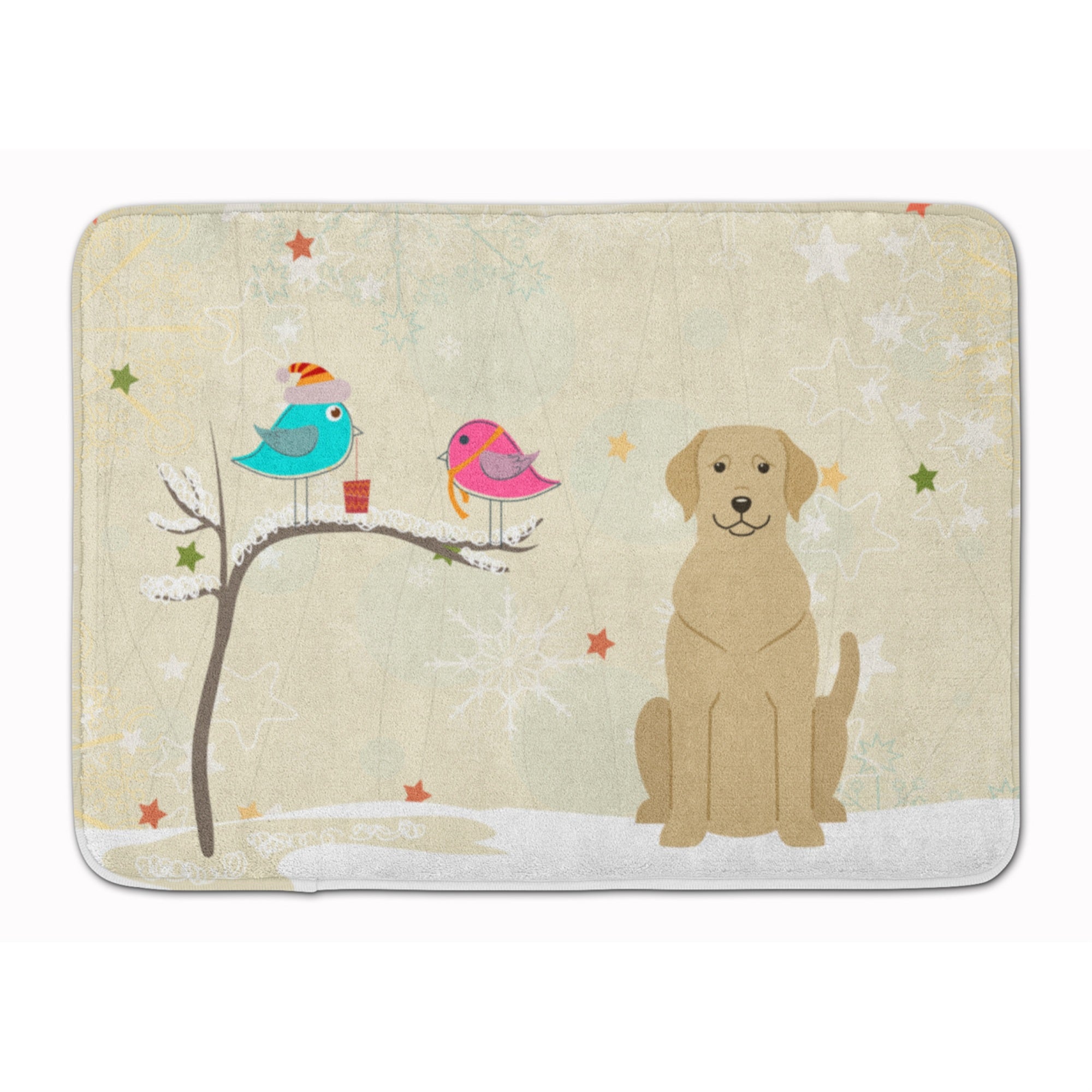 Caroline'S Treasures Christmas Presents Yellow Labrador Floor Mat, 19 X 27, Multicolor