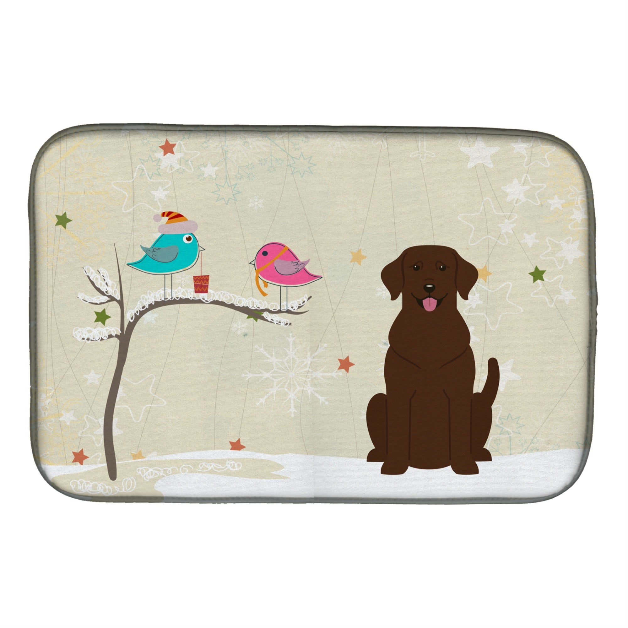 Caroline'S Treasures Bb2528Ddm Dish Drying Mat, 14 X 21, Christmas Presents