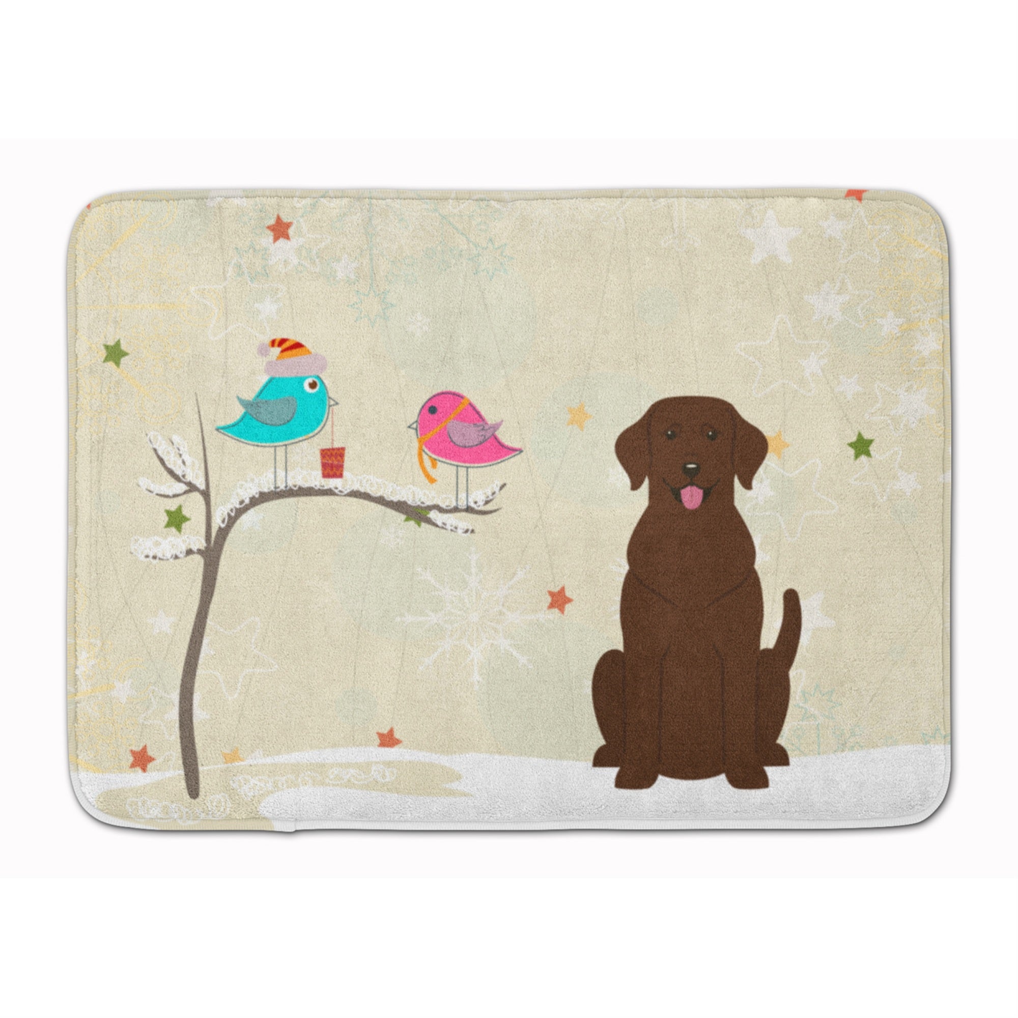 Caroline'S Treasures Christmas Presents Chocolate Labrador Floor Mat, 19 X 27, Multicolor